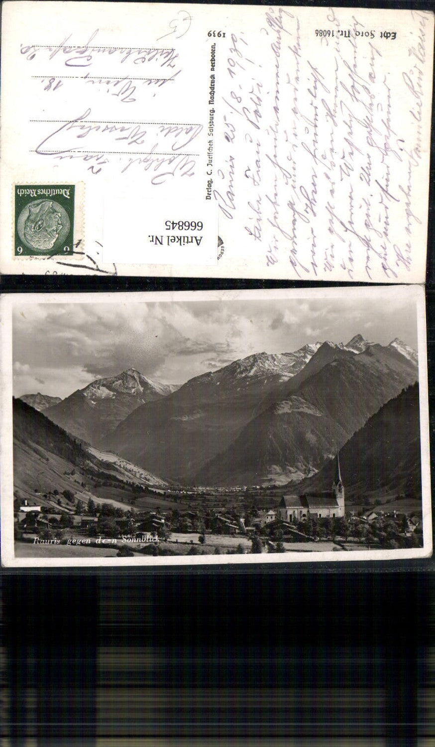 666845,Foto Ak Rauris geg. d. Sonnblick