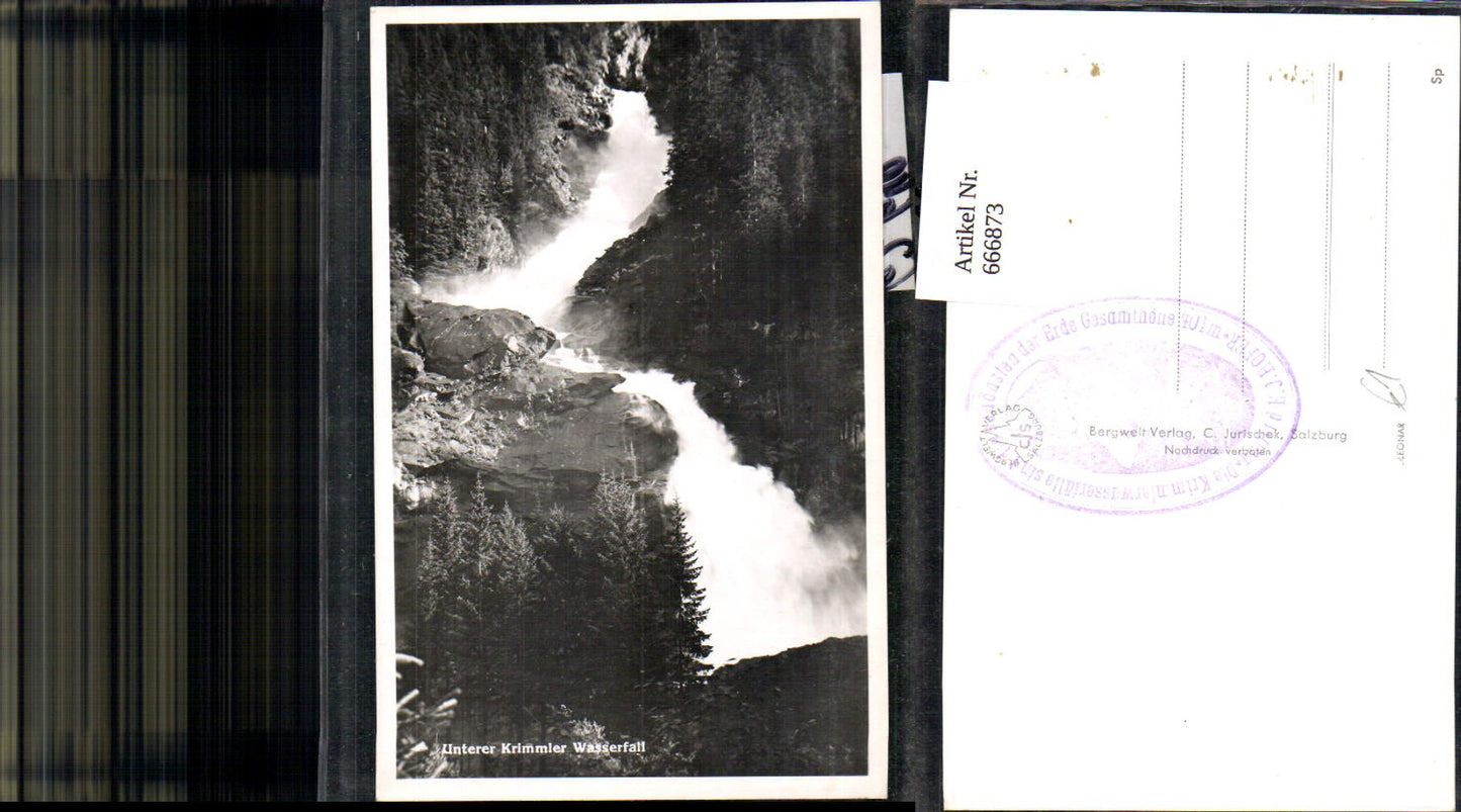 666873,Foto Ak Krimml Unterer Krimmler Wasserfall