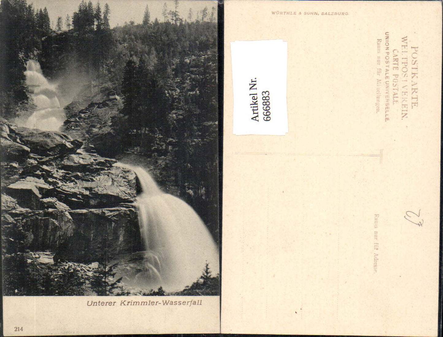 666883,Krimml Unterer Krimmler Wasserfall