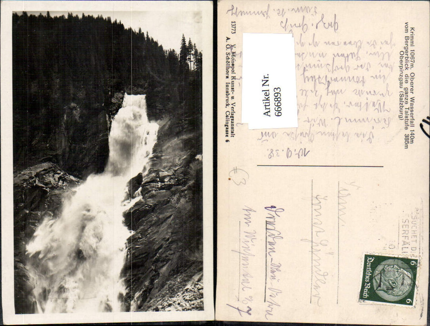 666893,Krimml Oberer Wasserfall v. Bergerblick