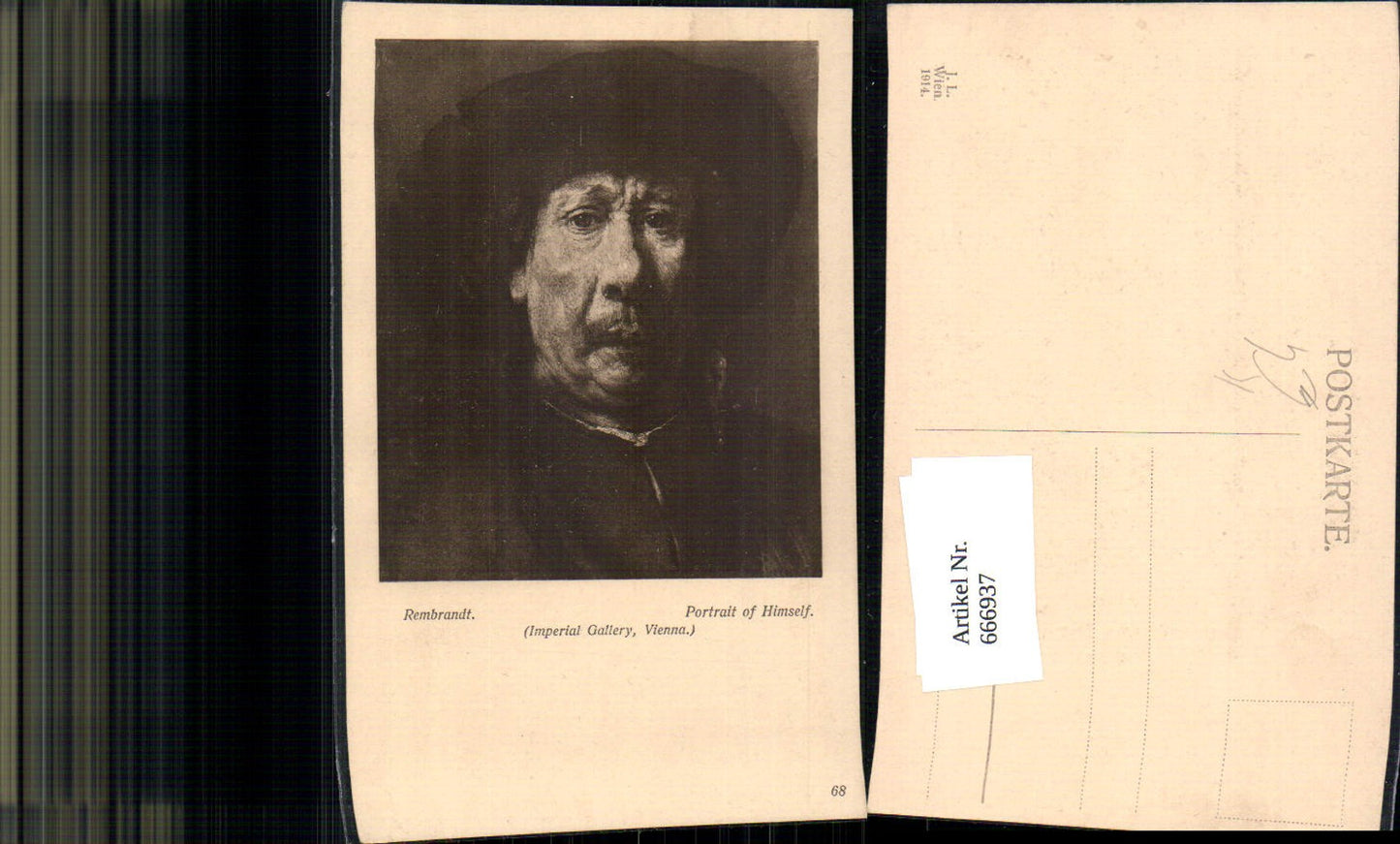 666937,Künstler Ak Rembrandt Portrait of Himself Selbstportrait