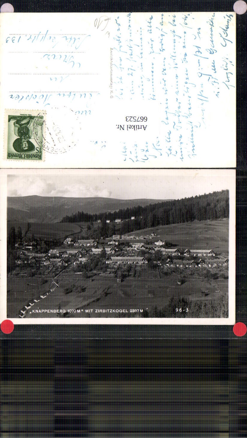 667523,Foto Ak Kanppenberg mit Zirbitzkogel Hüttenberg