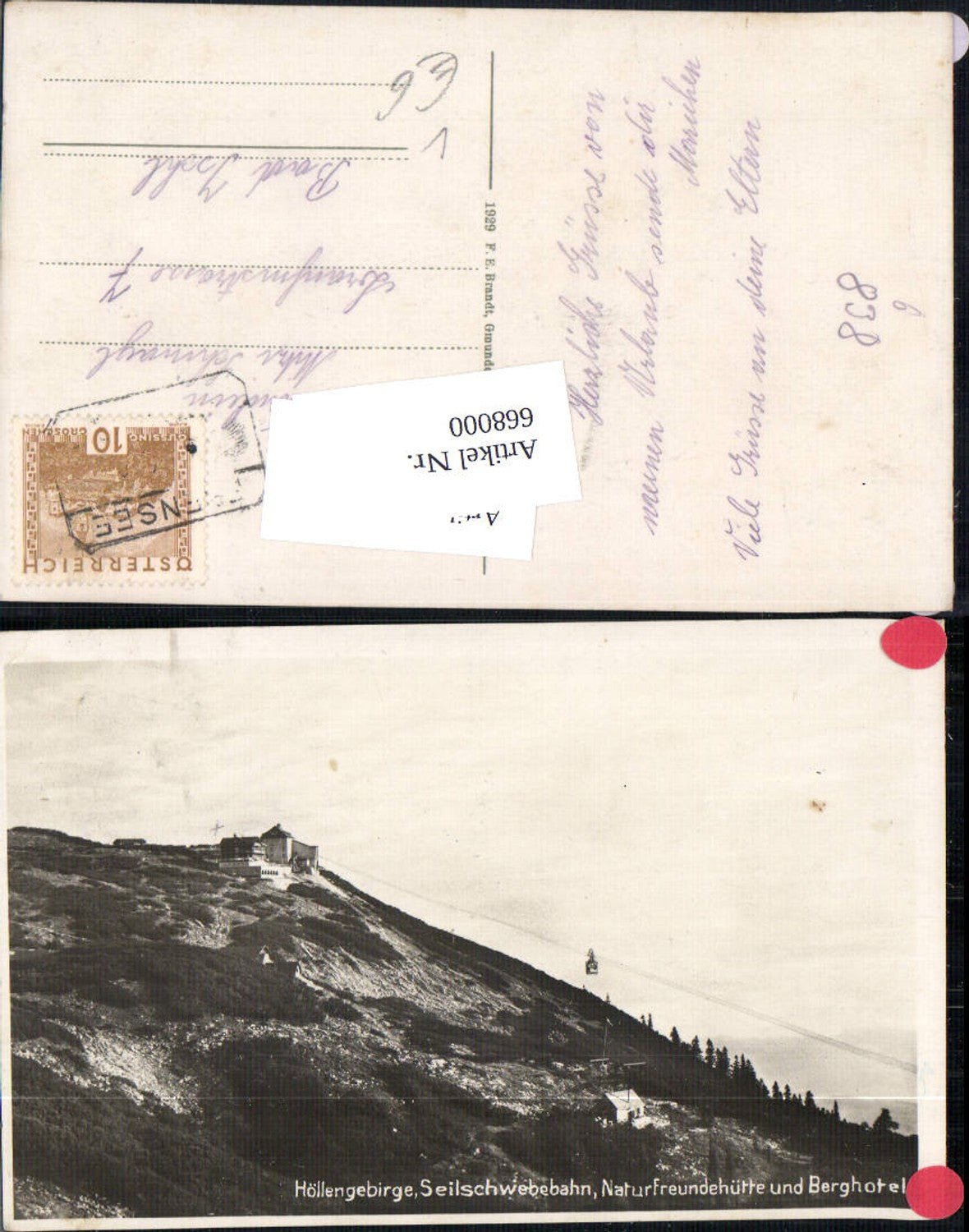 668000,Höllengebirge Feuerkogel Seilbahn bei Ebensee pub Brandt
