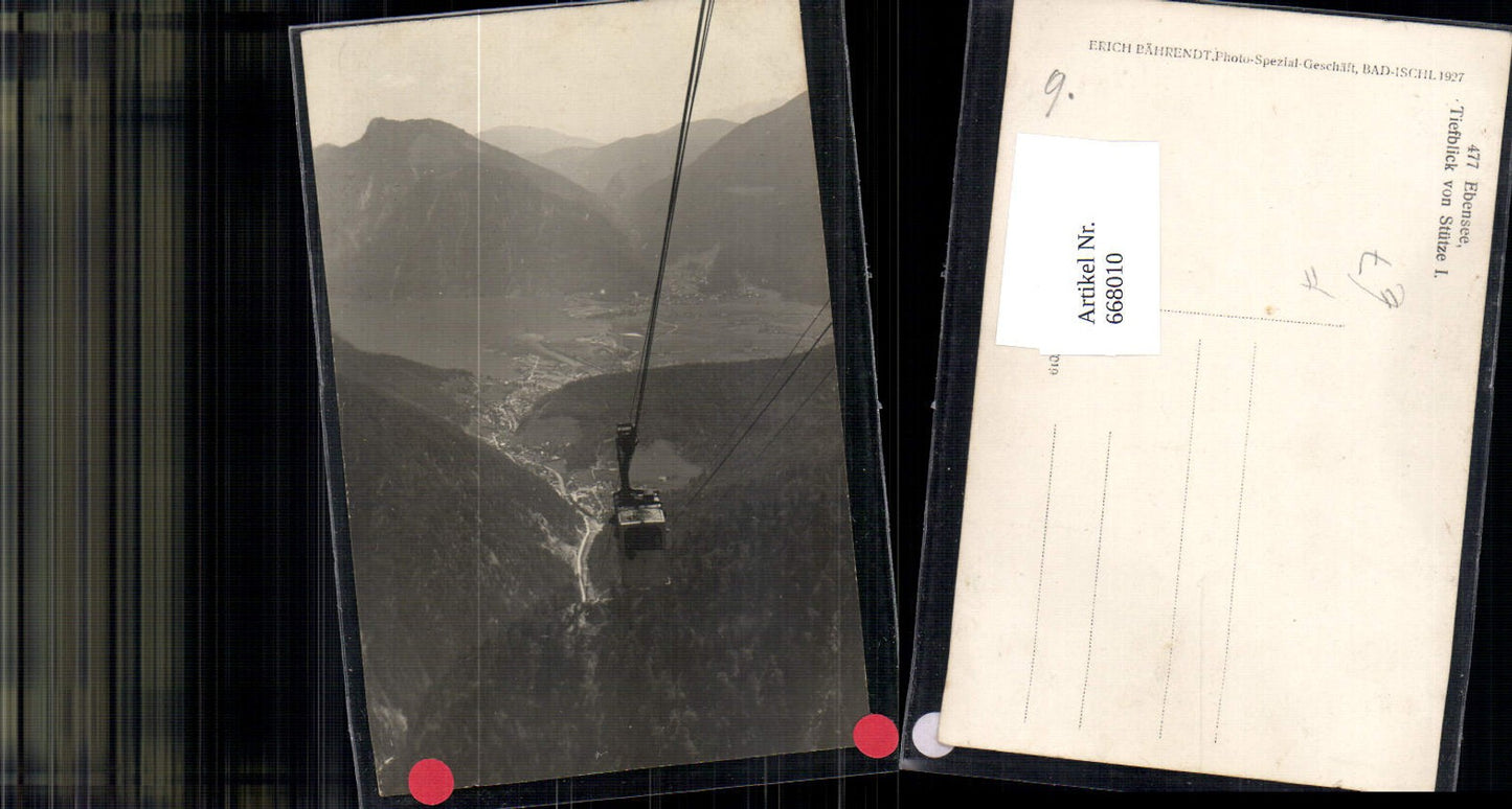 668010,Höllengebirge Feuerkogel Seilbahn Ebensee Tiefblick a. Stütze 1 pub Bährendt 477
