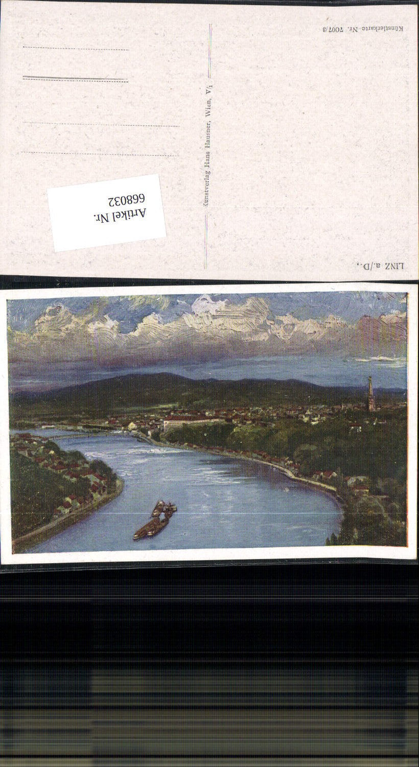 668032,Künstler AK Linz an der Donau pub Hans Hausner 7007/3