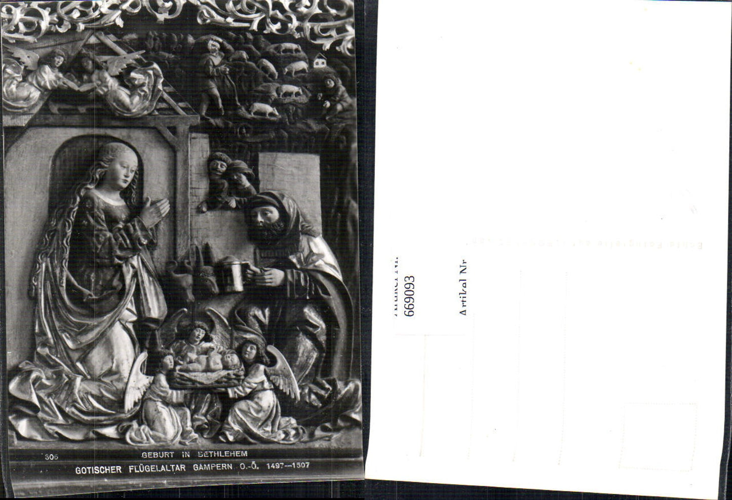 669093,Gampern Gotischer Flügelaltar Geburt in Bethlehem