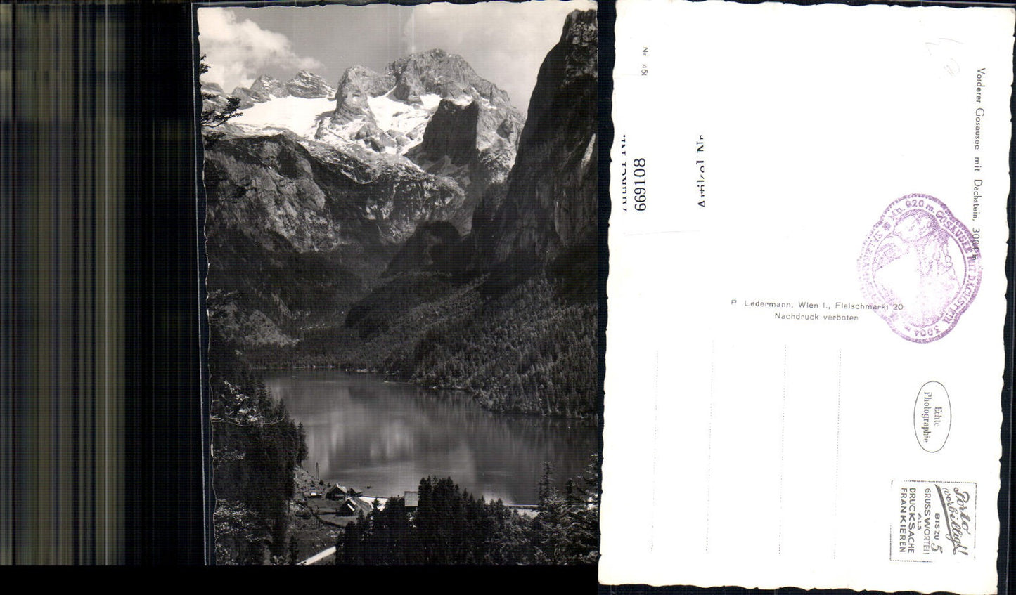 669108,Foto Ak Gosau Vorder Gosausee mit Dachstein