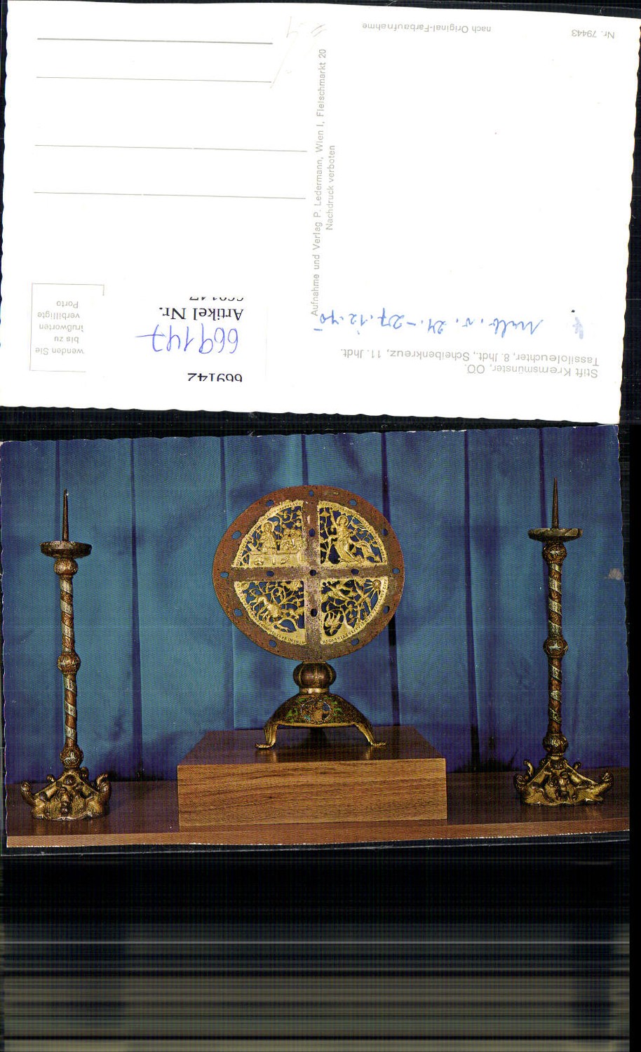 669147,Stift Kremsmünster Tassiloleuchter Scheibenkreuz