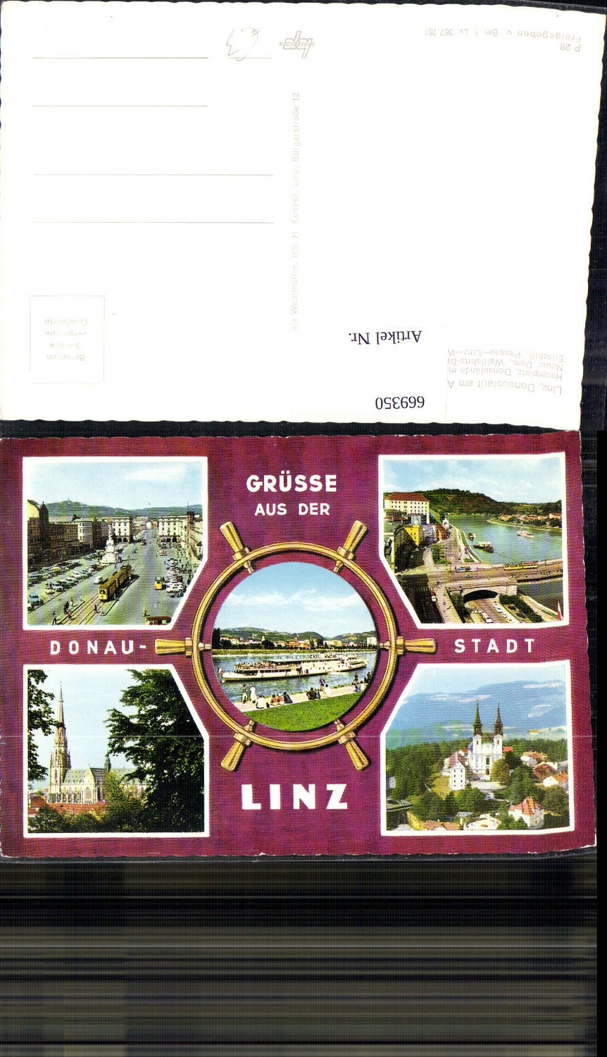 669350,Mehrbild Ak Linz a. d. Donau Stadtplatz Kirche Pöstlingberg