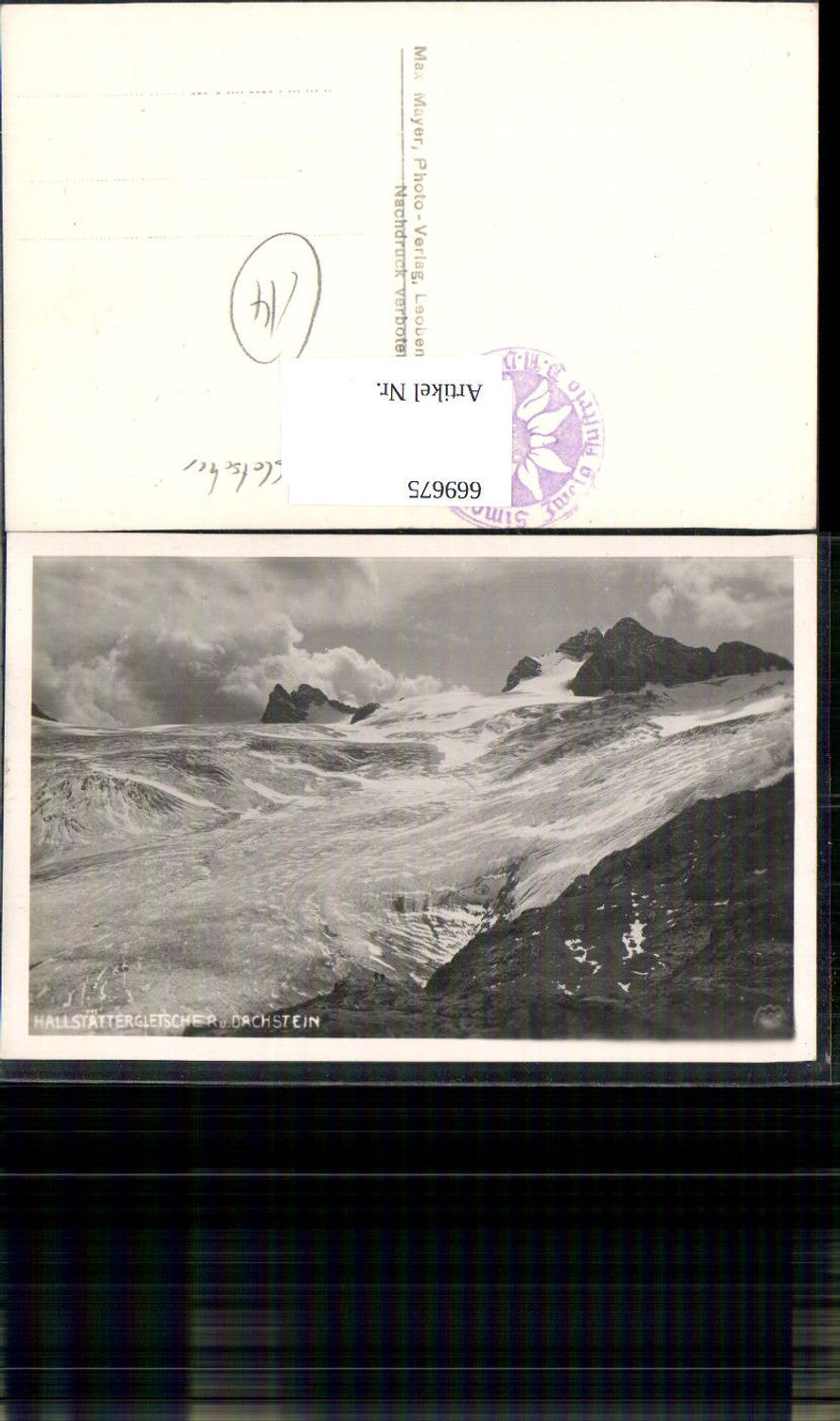 669675,Foto Ak Hallstatt Hallstättergletscher u. Dachstein