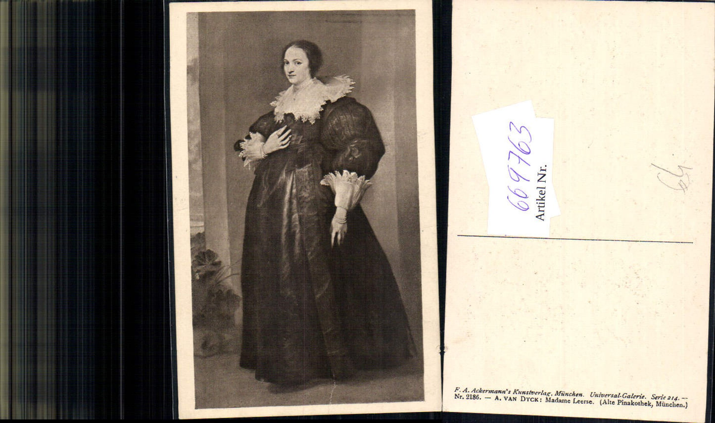 669763,Künstler Ak A. van Dyck Madame Leerse Portrait Frau