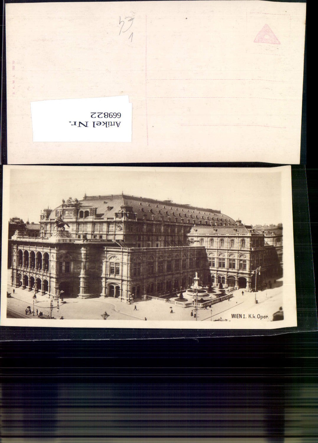669822,Foto Ak Wien Vienna Innere Stadt Oper Staatsoper pub B.K.W.I. 119/19