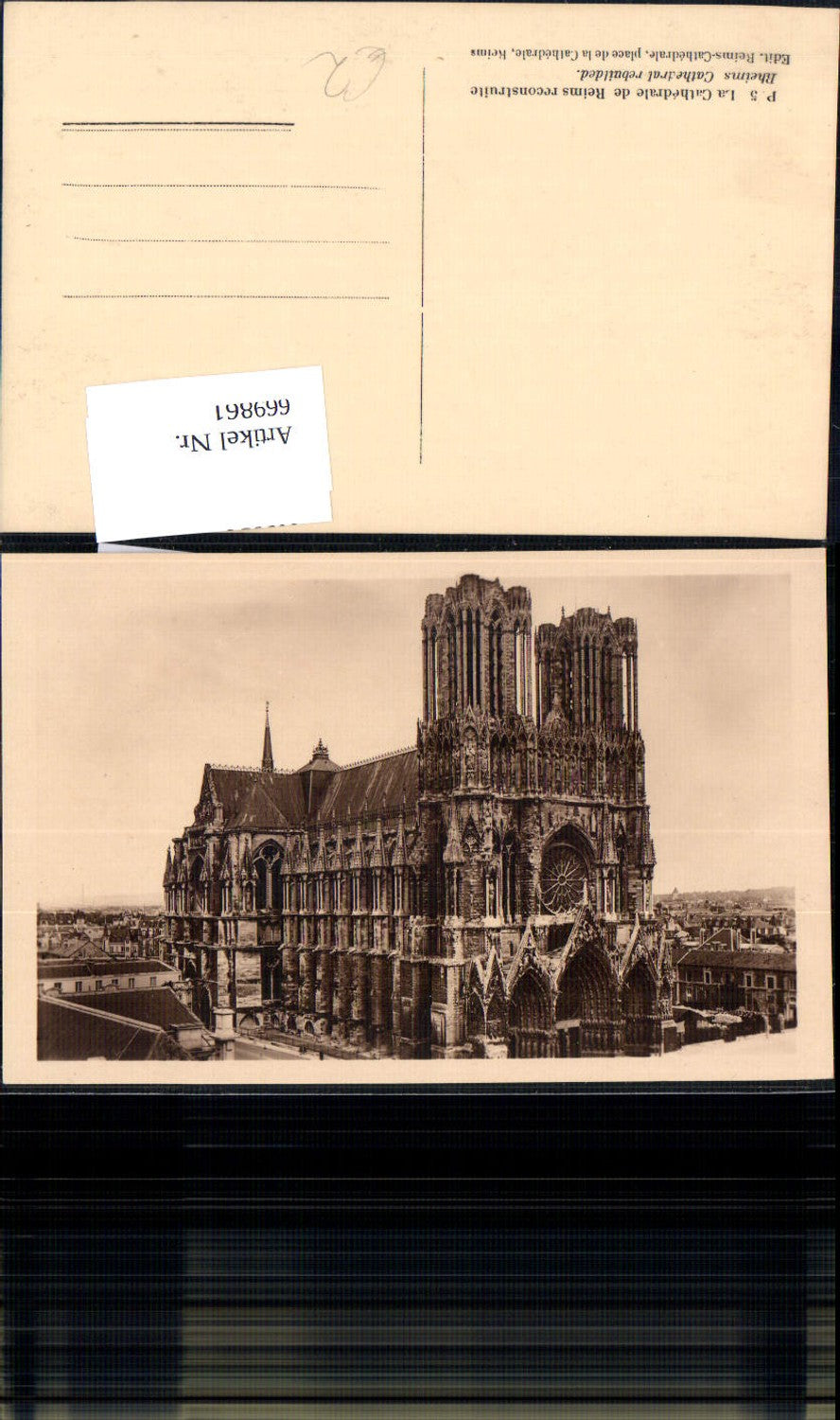 669861,Reims La Cathedrale de Reims Kathedrale Bauwerk France