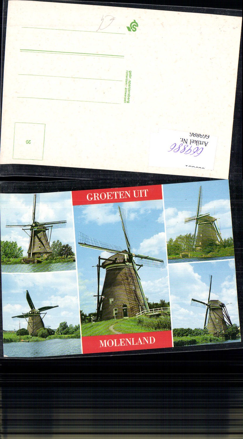 669886, Multi-image Ak Windmill Windmills Molenland Nederlands