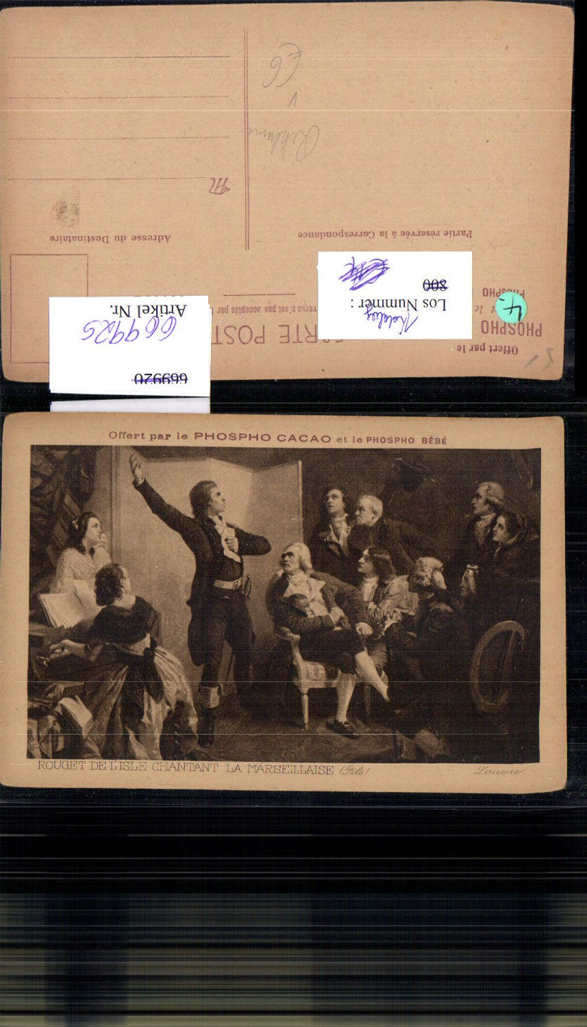 669925,Pils Rouget de L Isle Chantant La marseillaise Revolution France Reklame Phospho Cacao