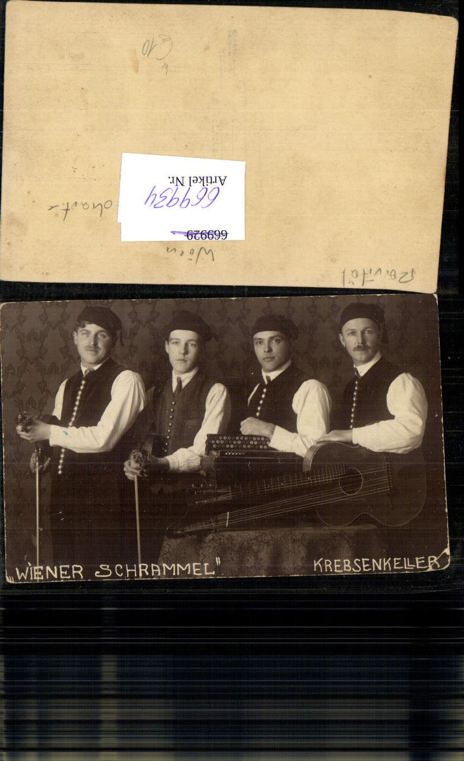 669934,Rarität Wien Vienna Wiener Schrammel Krebsenkeller Musik Brauchtum