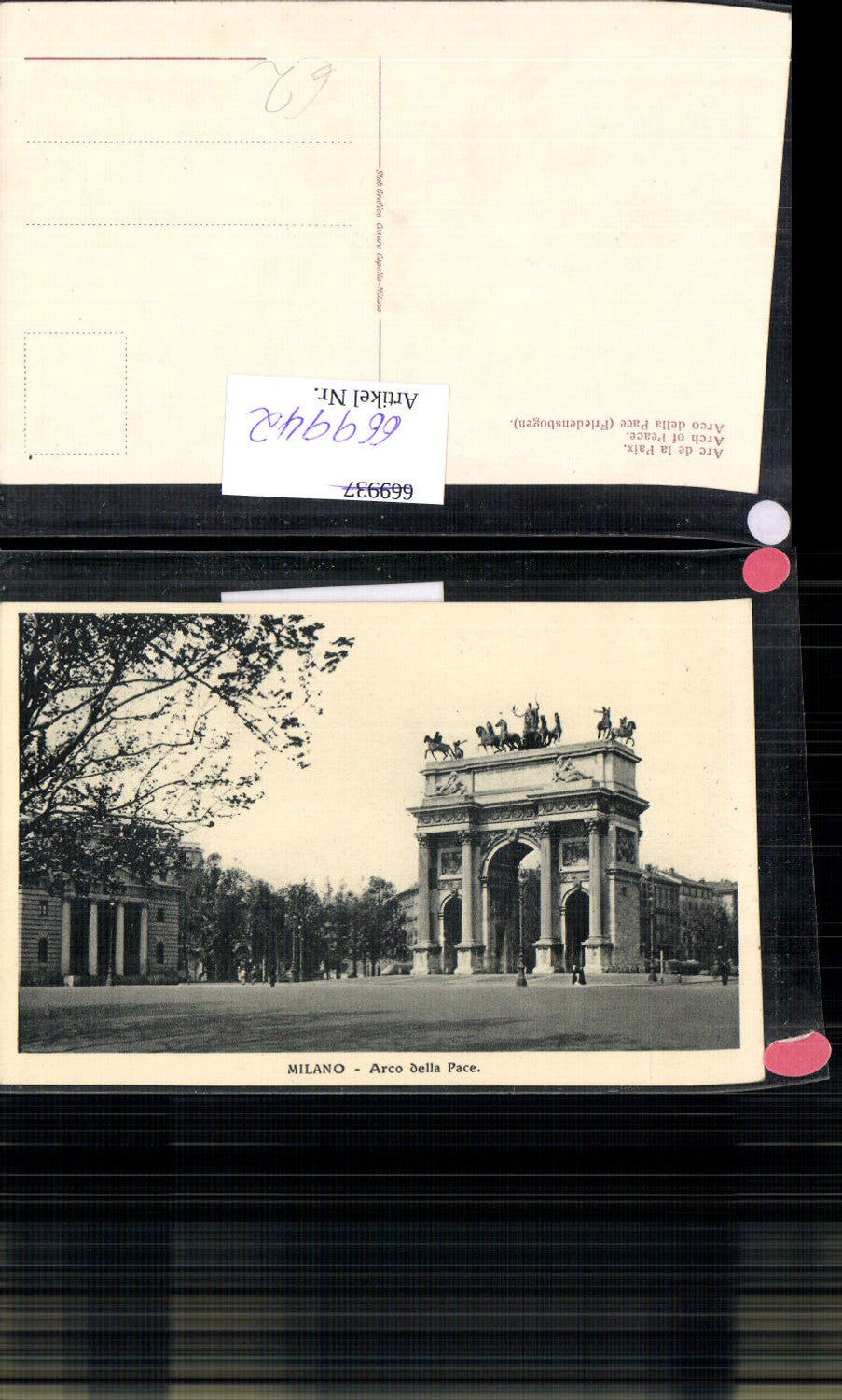 669942,Milano Arco della Pace Friedensbogen Mailand Italy