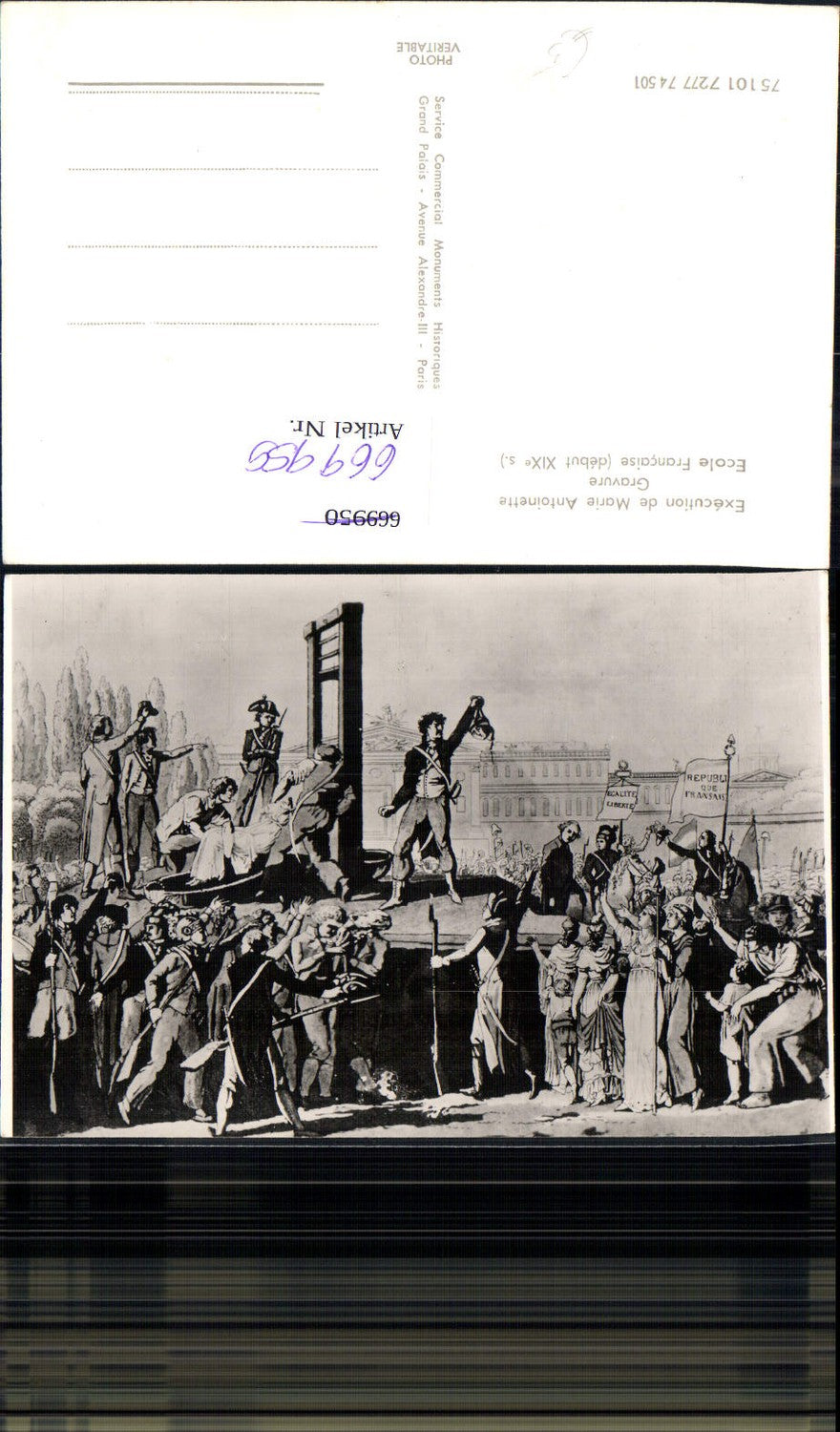 669955,Execution de Maria Antoinette Adel France Hinrichtung Guillotine
