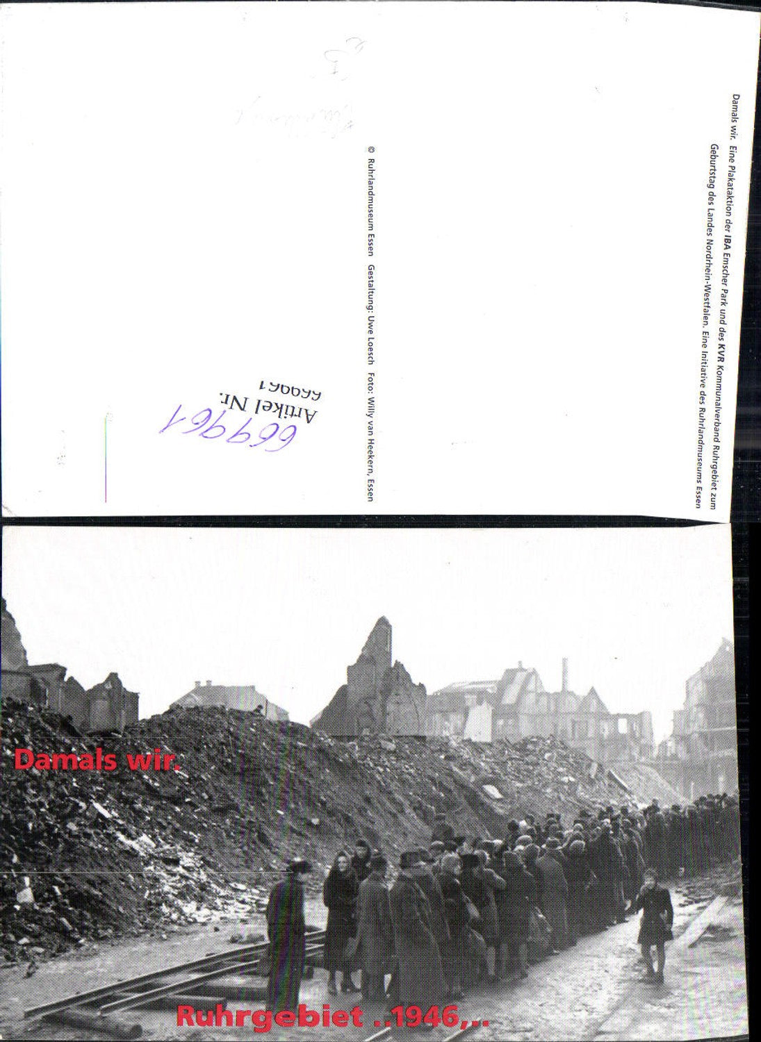 669961,WW2 Damals wir Ruhrgebiet 1946 Zerstörte Häuser Flüchtlinge