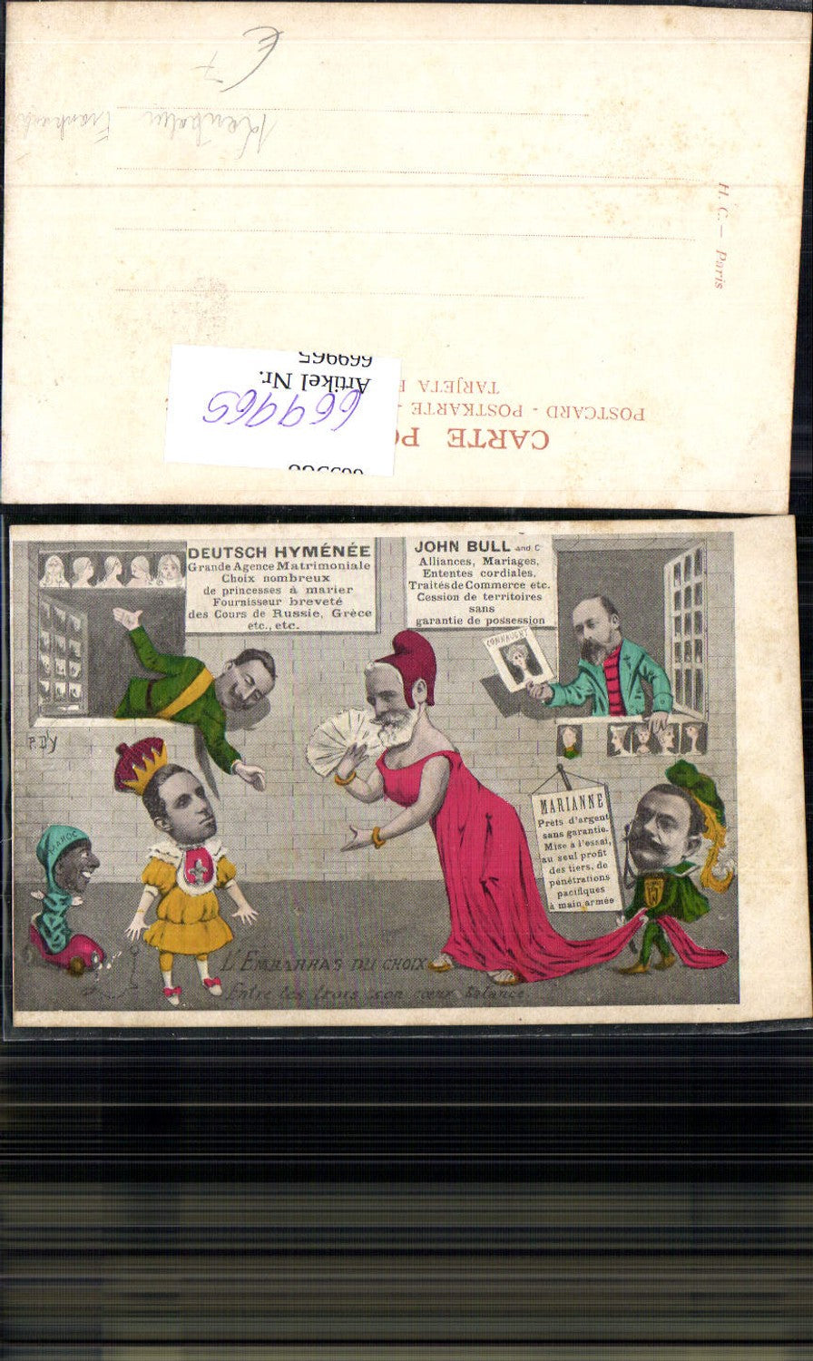 669965,Humor Kriegshumor Deutsch Hymenee John Bull Karikatur France