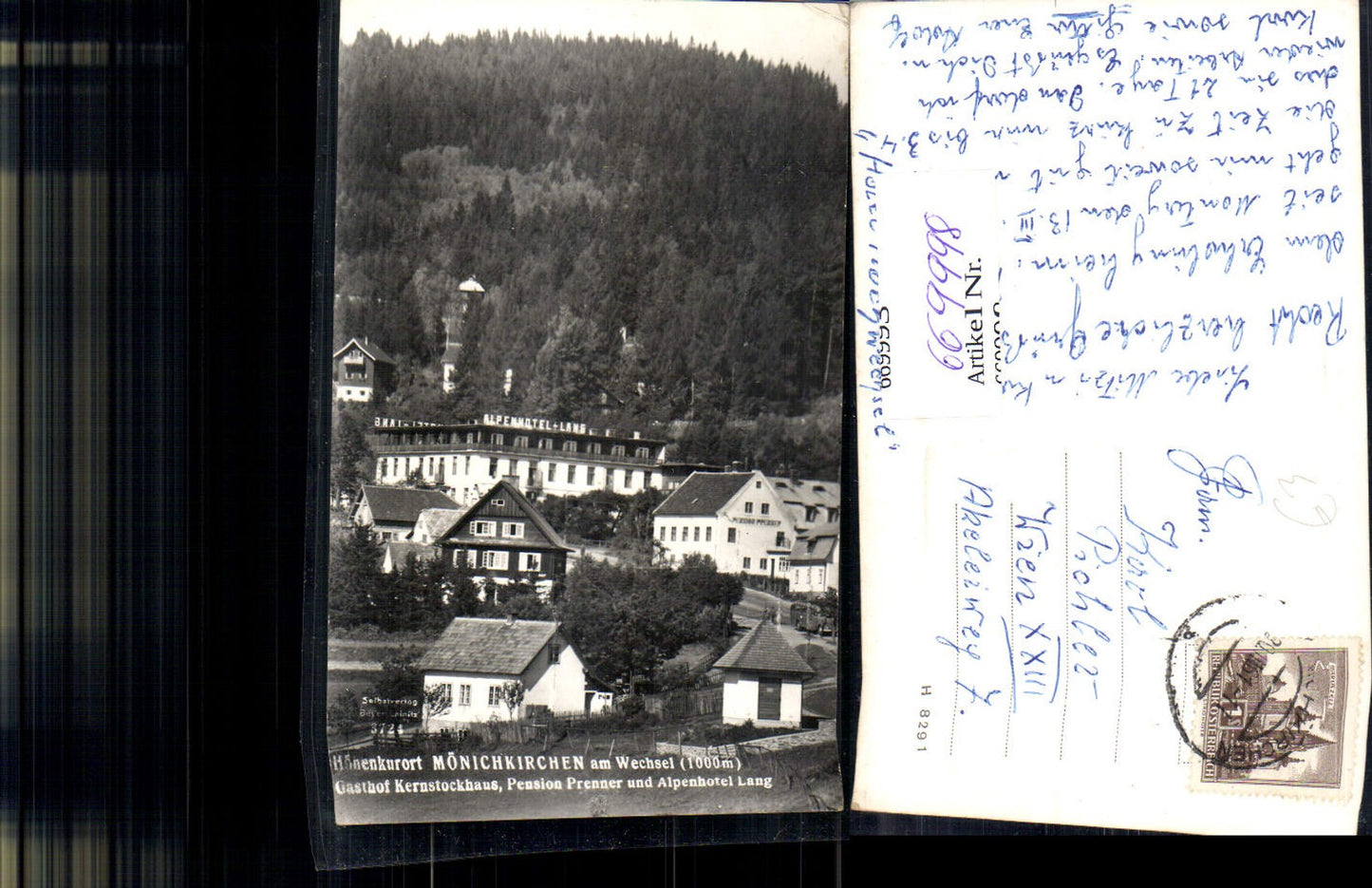 669998,Foto Ak Mönichkirchen a. Wechsel Gasthof Kernstockhaus Pension Prenner