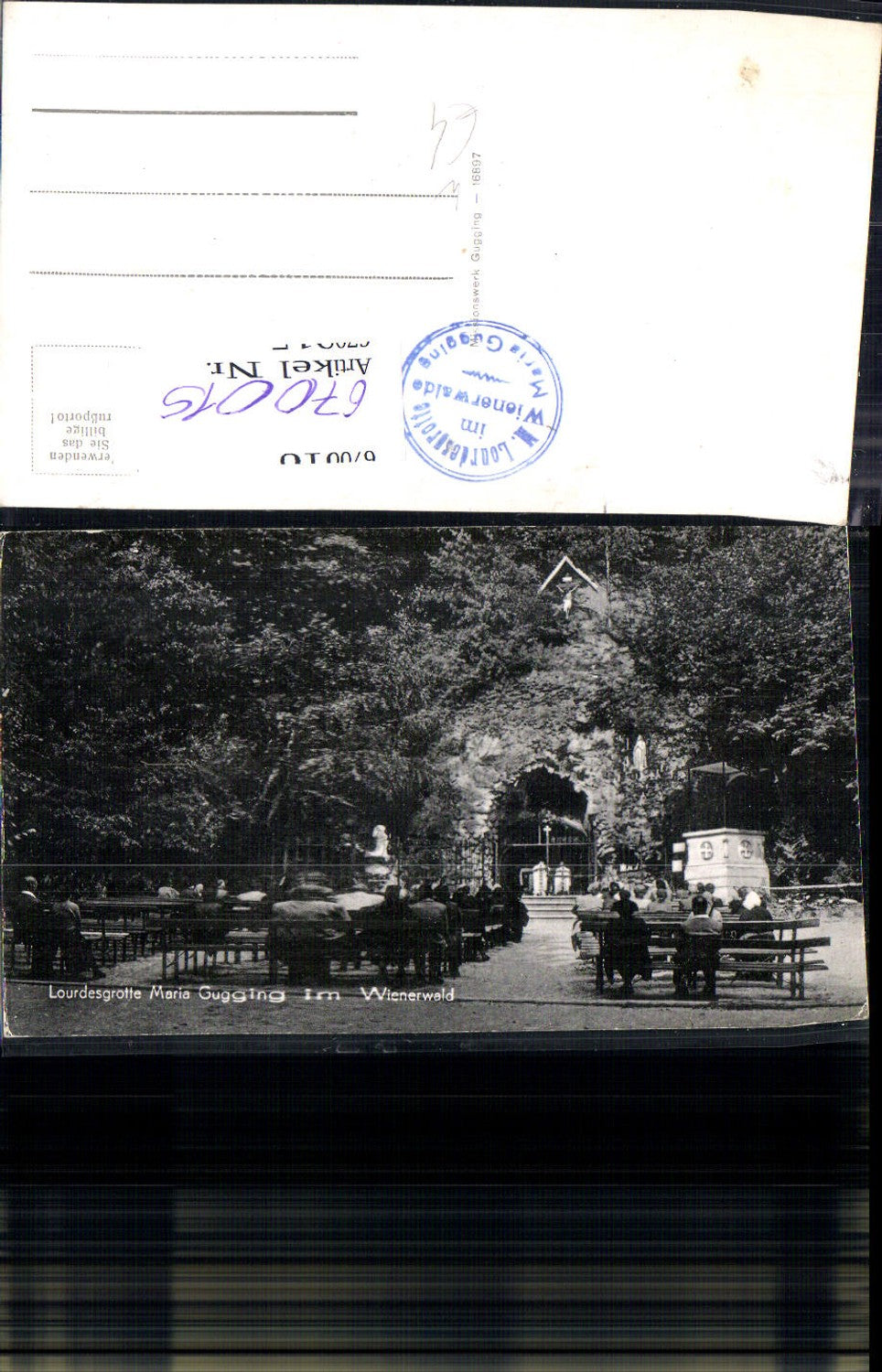 670015,Foto Ak Lourdesgrotte Maria Gugging im Wienerwald Klosterneuburg