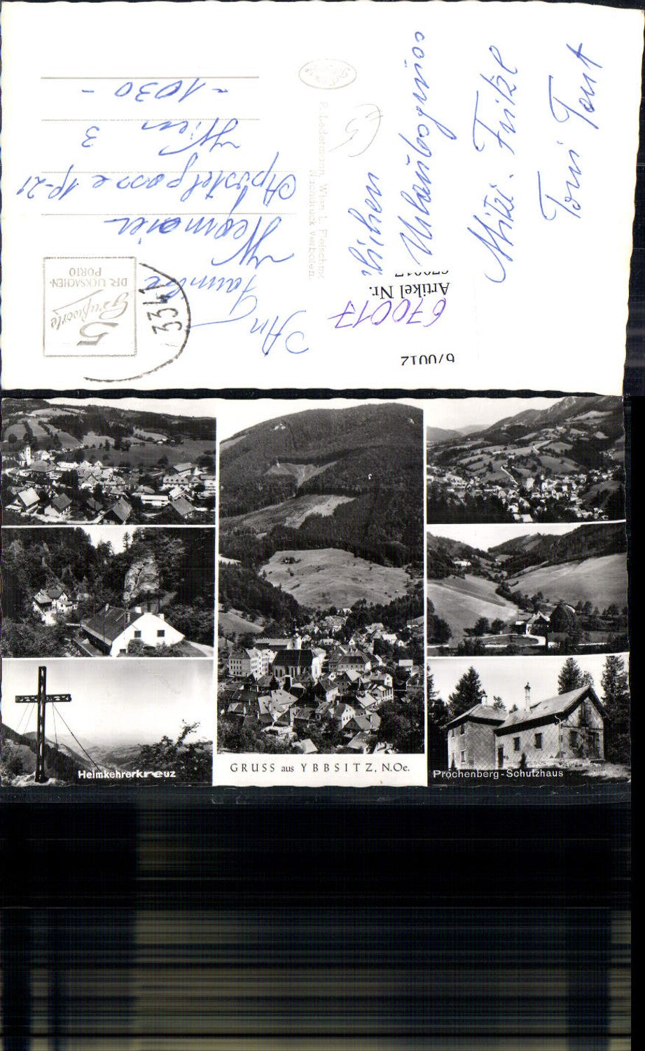 670017,Mehrbild Ak Ybbsitz Heimkehrerkreuz Prochenberg-Schutzhaus