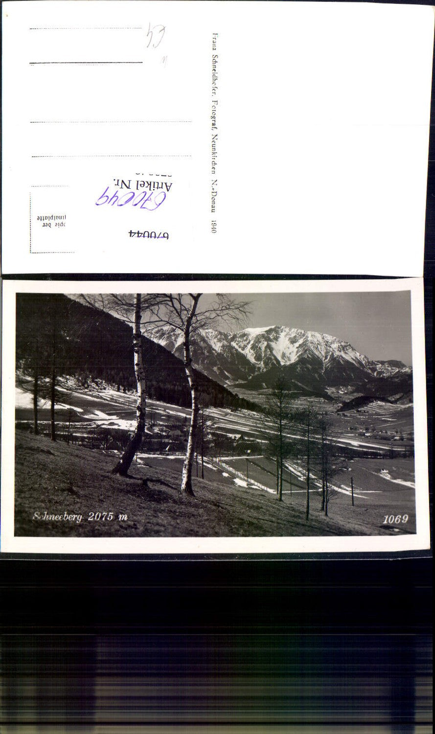 670049,Foto Ak Ansicht Schneeberg b. Puchberg am Schneeberg