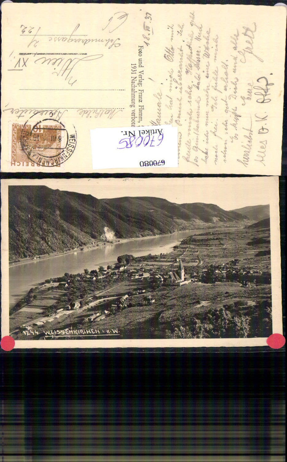 670085,Foto Ak Weißenkirchen in der Wachau