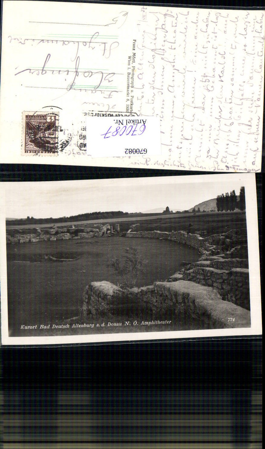 670087,Foto Ak Bad Deutsch-Altenburg Amphitheater