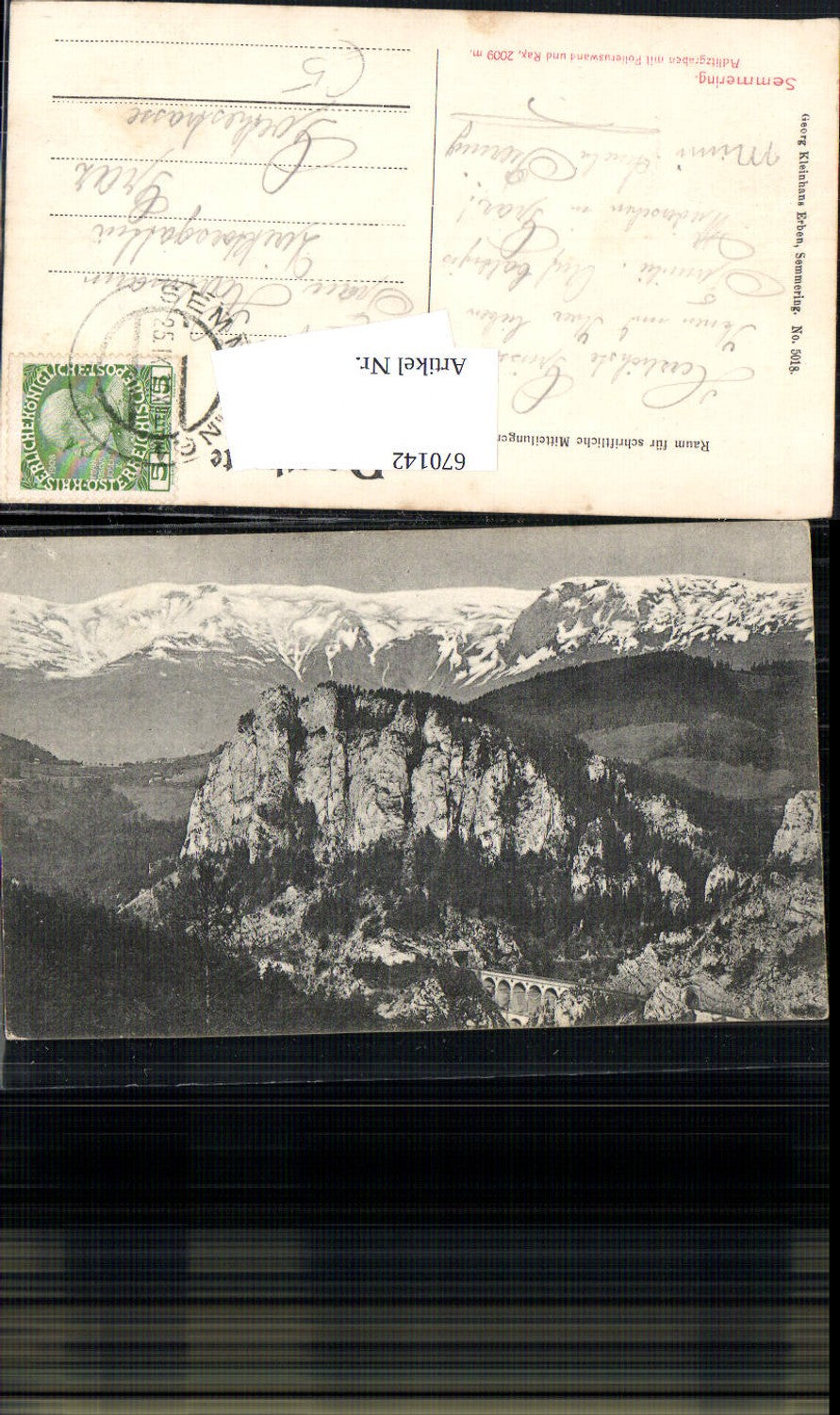 670142, Semmering Adlitzgraben with Polleroswand and Rax