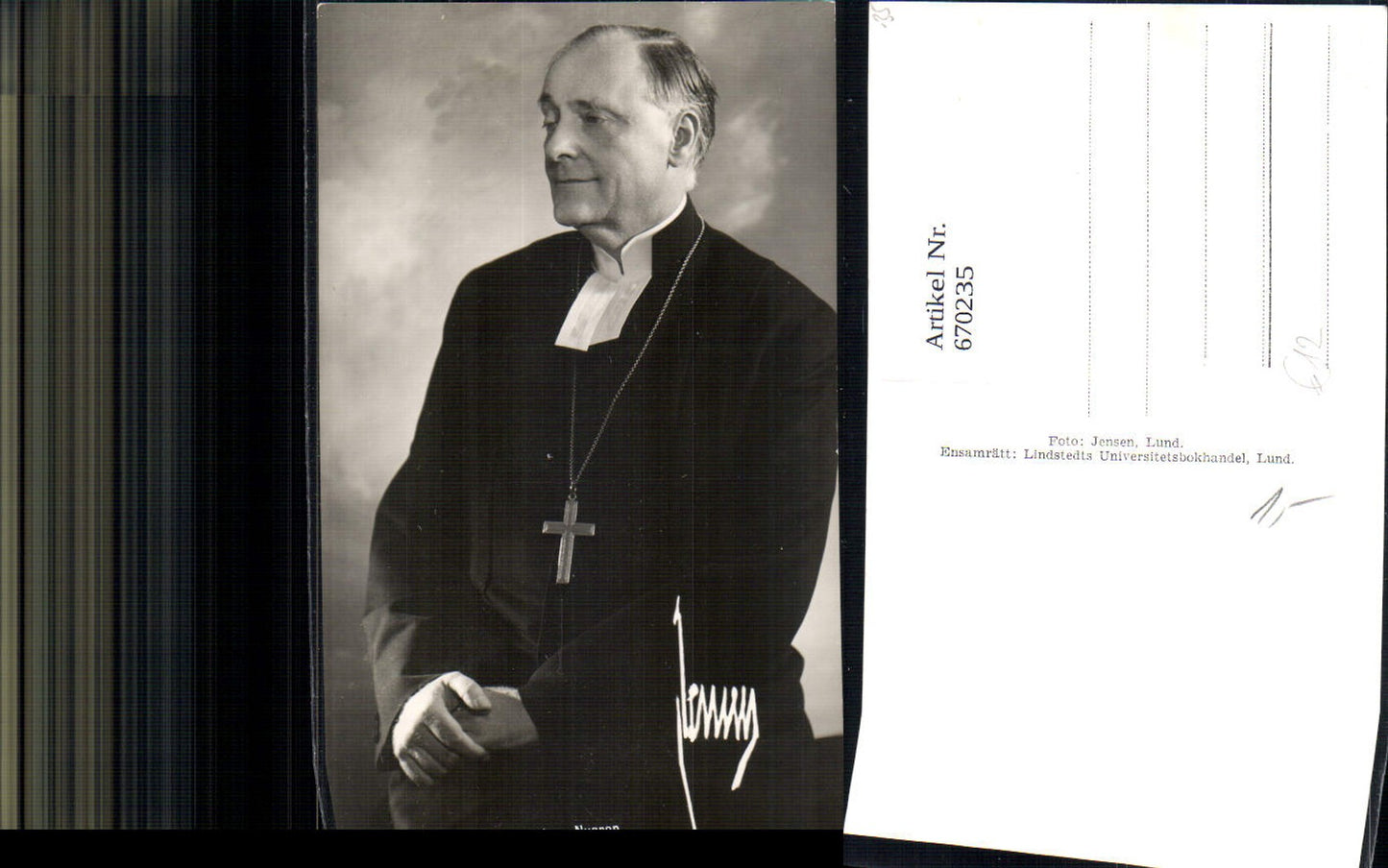 670235,Foto Ak Biskopen i Lunds Stift Anders Nyrgren Geistlicher Religion Sweden