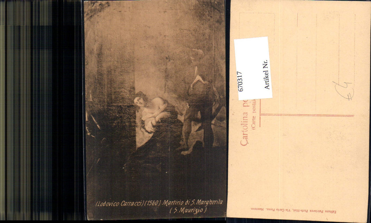 670317,Künstler Ak Lodovico Carracci Martirio di S. Margherita S. Maurizio Heilige Religion