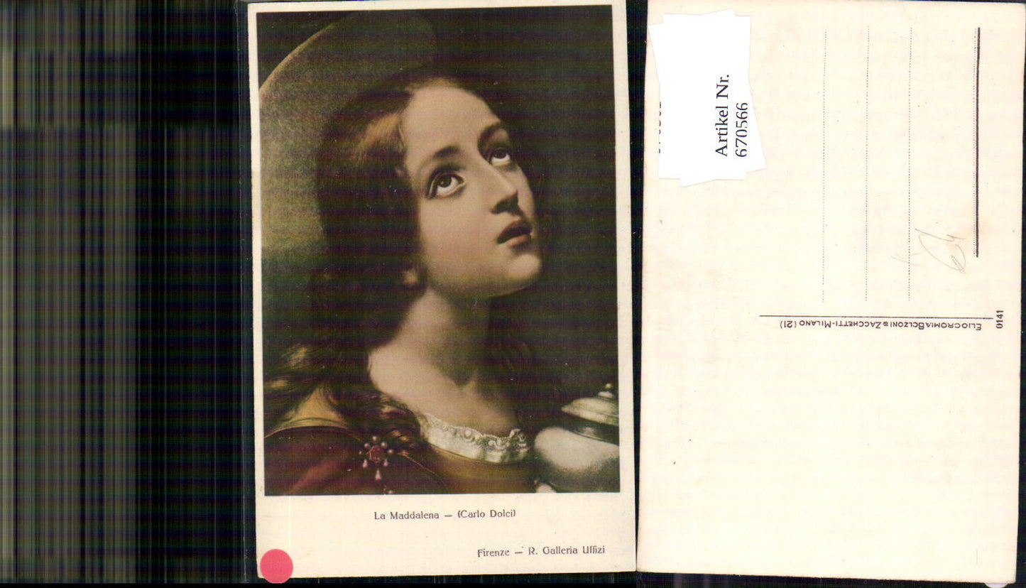 670566,Künstler Ak Carlo Dolci La Maddalena Frau Heiligenschein Heilige Religion