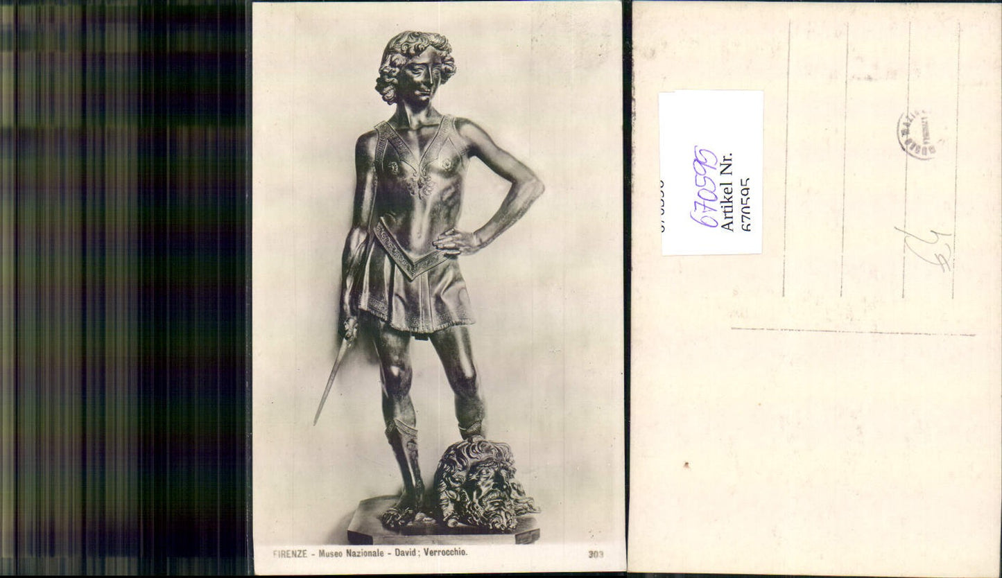 670595,Firenze Florenz Museo Nazionale David Verrocchio Statue