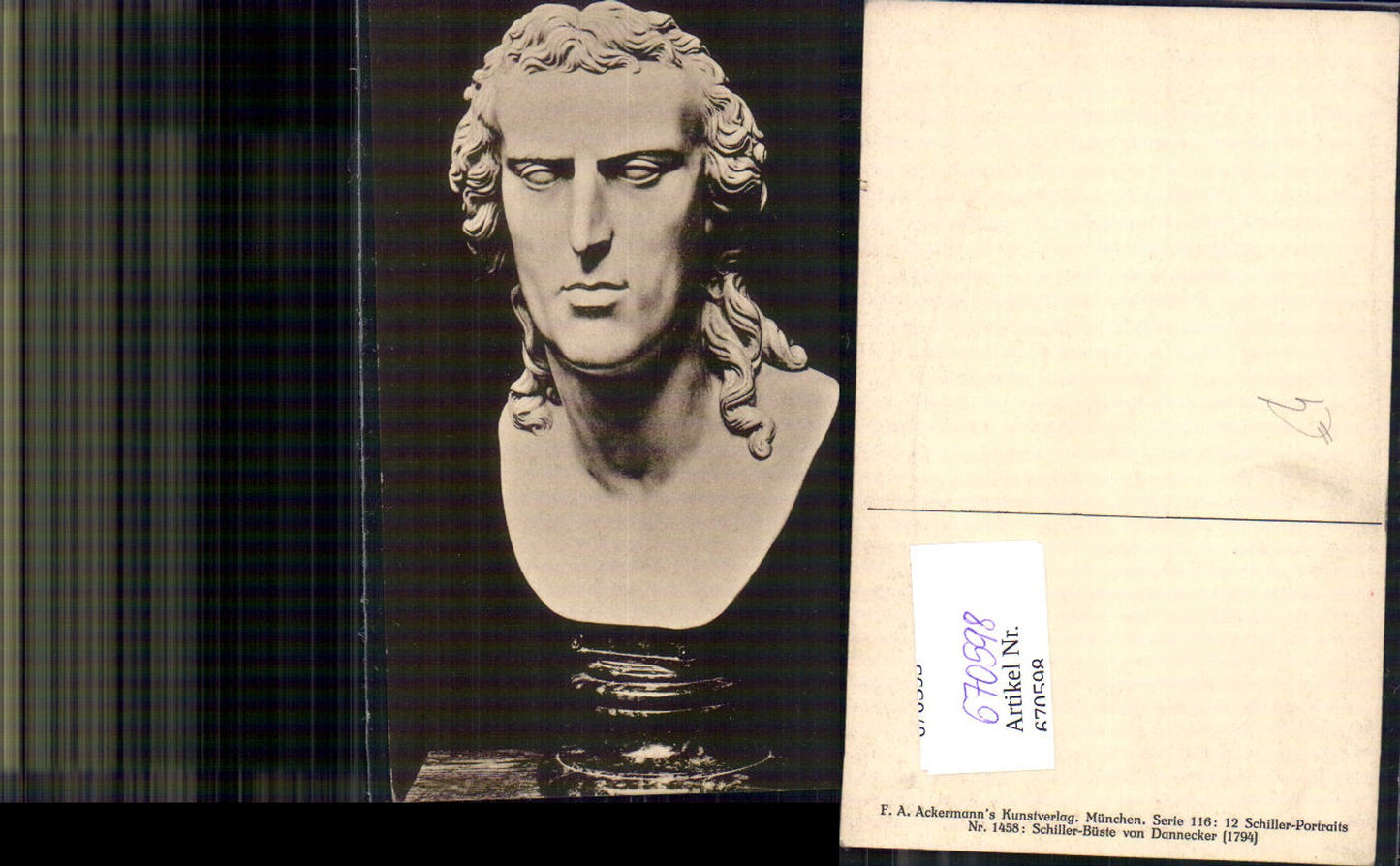 670598,Schiller Büste v. Dannecker Dichter Arzt Kunst