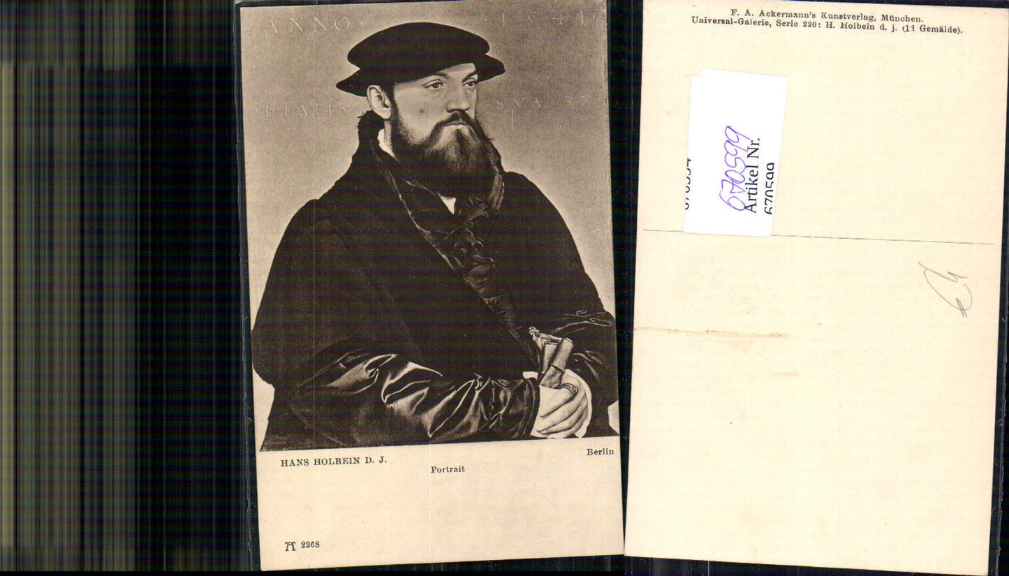 670599,Künstler Ak Hans Holbein d. Jüngere Portrait