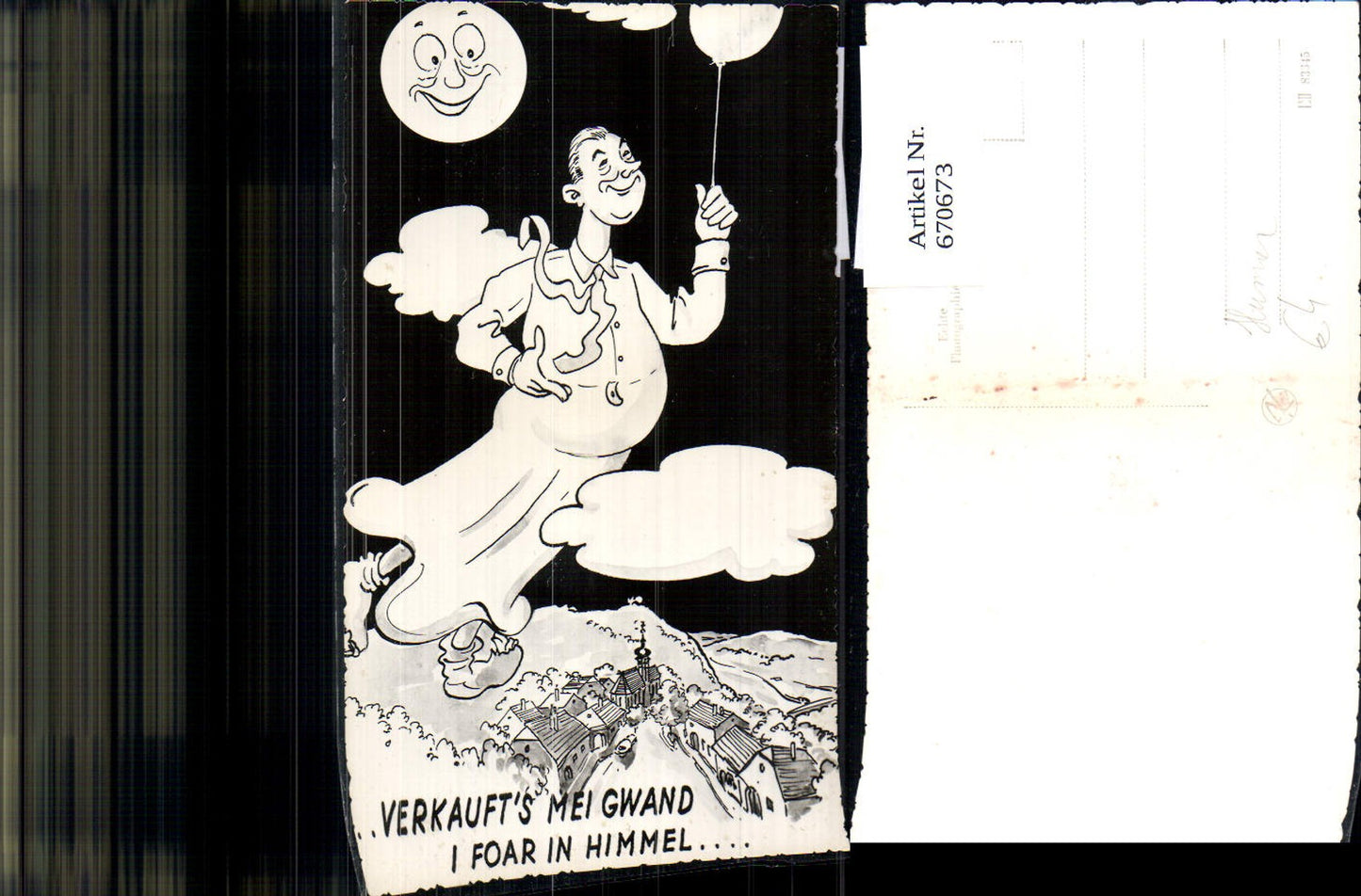 670673,Verkaufts mei Gwand i foar in Himmel Humor Mondgesicht