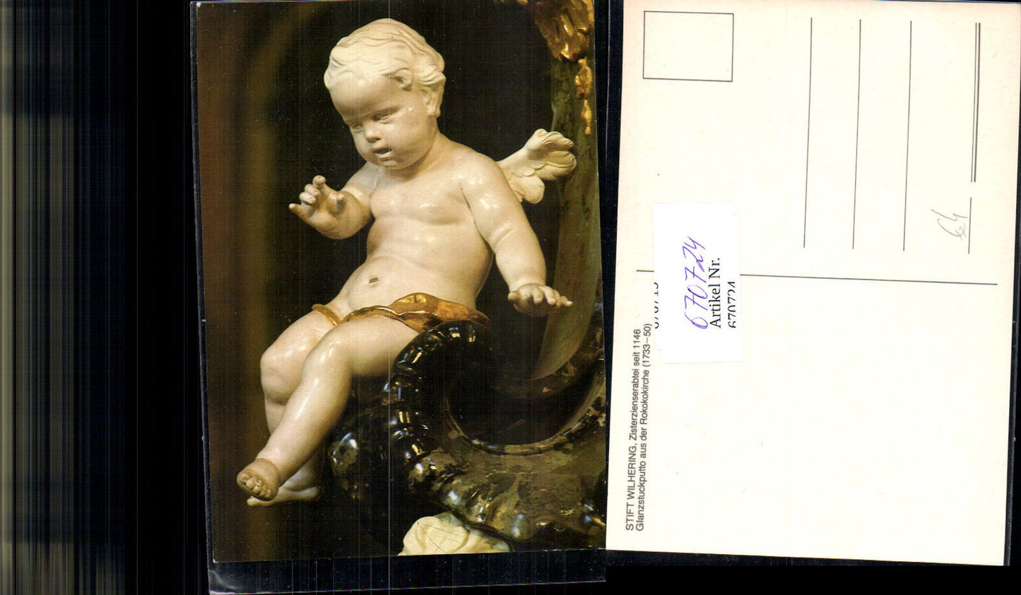 670724,Stift Wilhering Glanzstuckputto aus Rokokokirche Religion