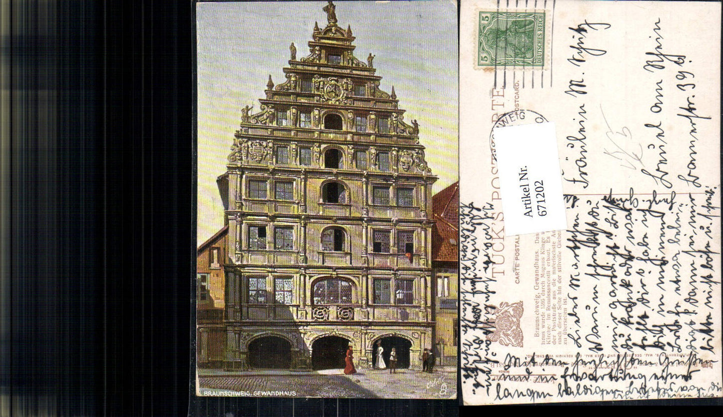 671202,Künstler AK Raphael Tuck Oilette 631 B Braunschweig Gewandhaus