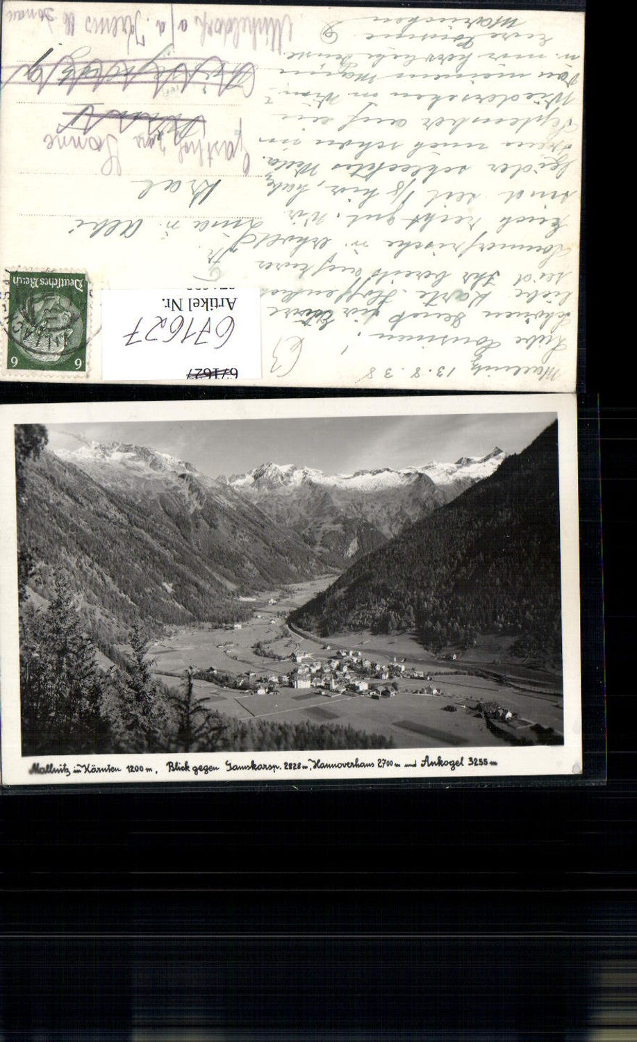 671627,Foto Ak Mallnitz Blick geg. Gamskarspitze Hannoverhaus Ankogel