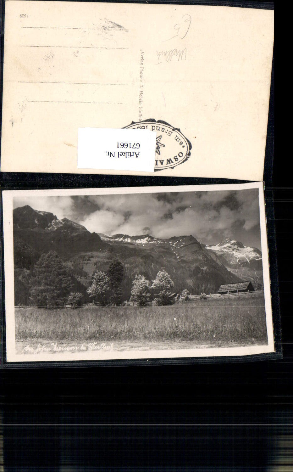 671661,Foto Ak Mallnitz Ansicht Bergkulisse