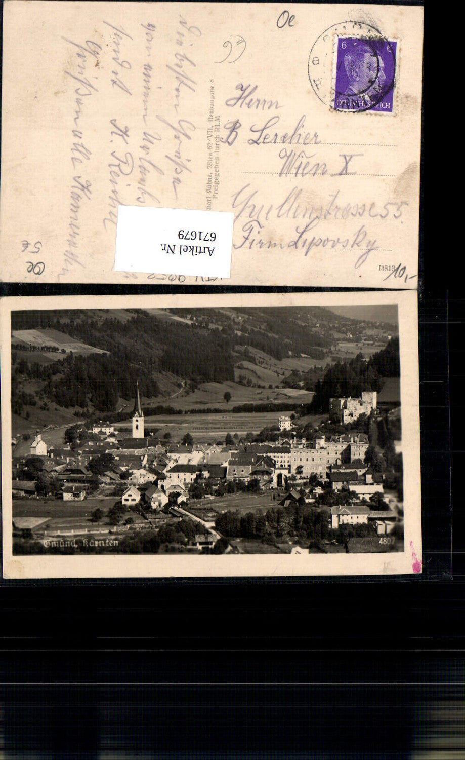 671679,Foto Ak Gmünd Kärnten Ansicht