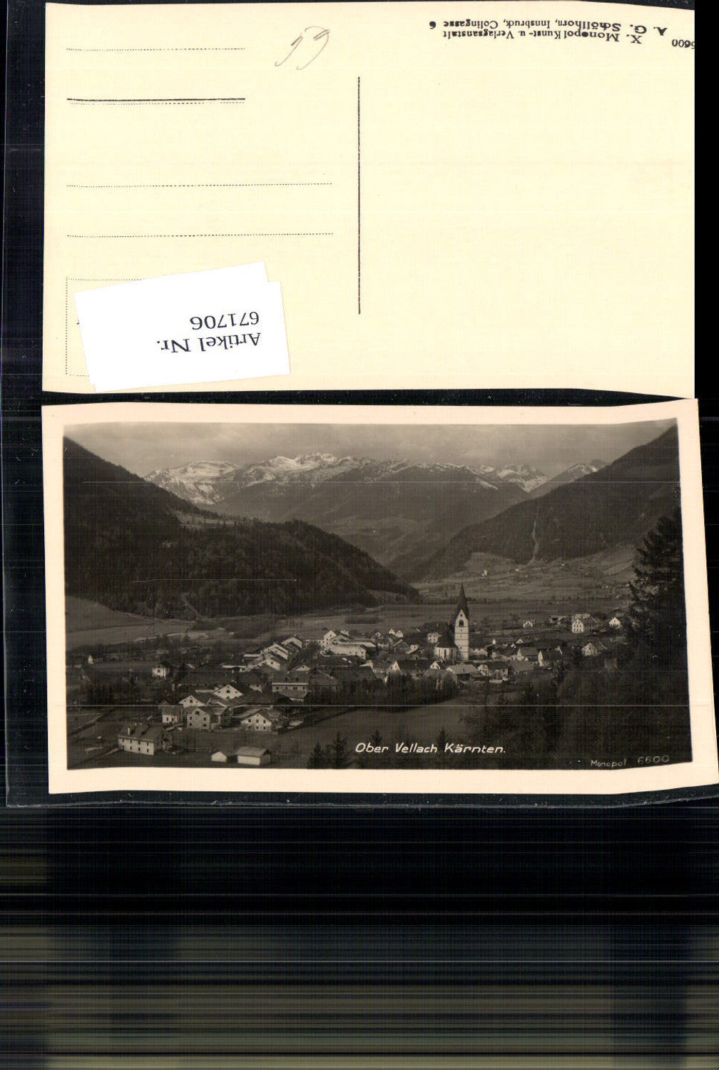 671706,Foto Ak Obervellach Kärnten Ansicht