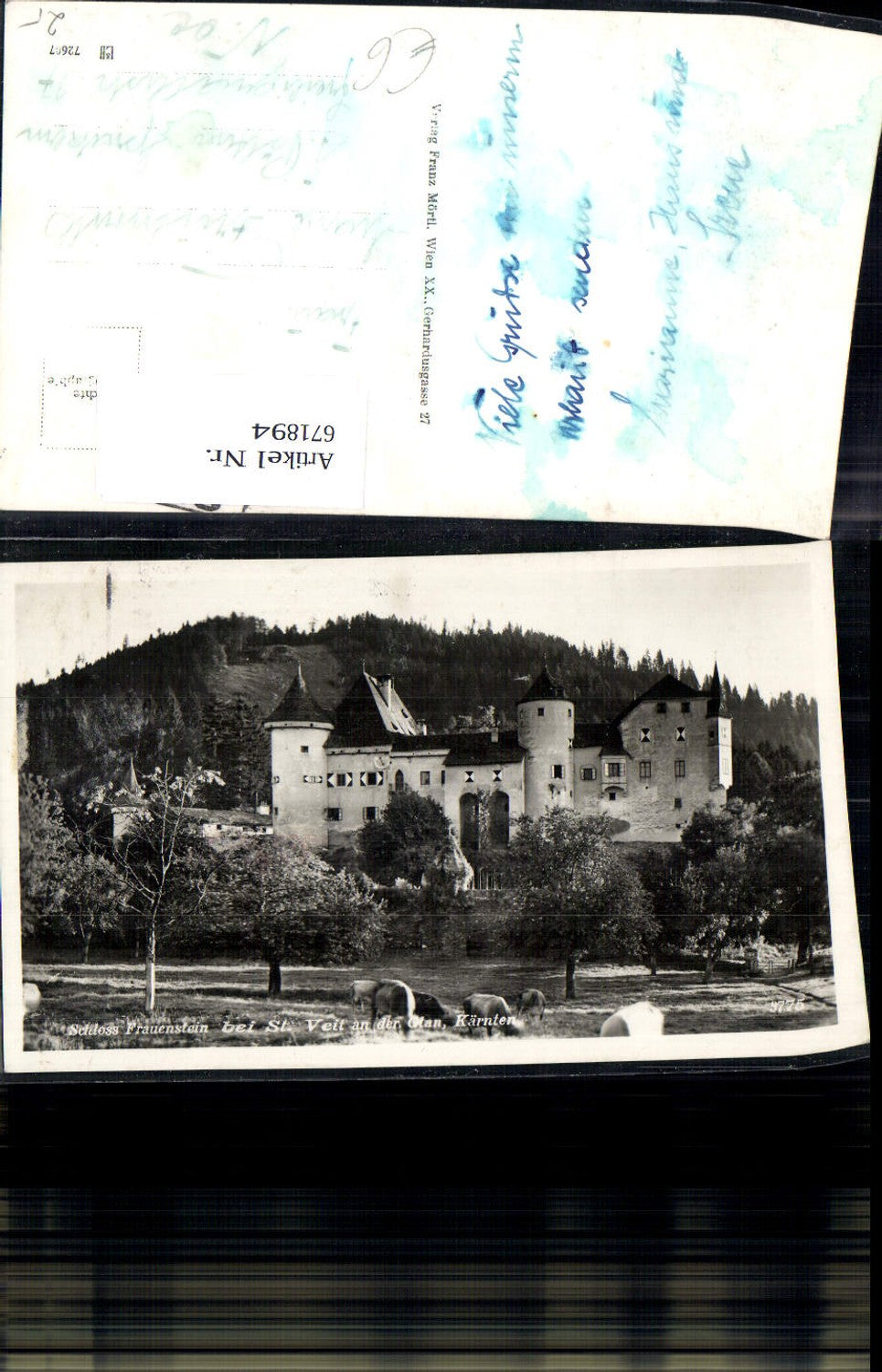 671894,Foto Ak Schloss Frauenstein b. St Veit a. d. Glan