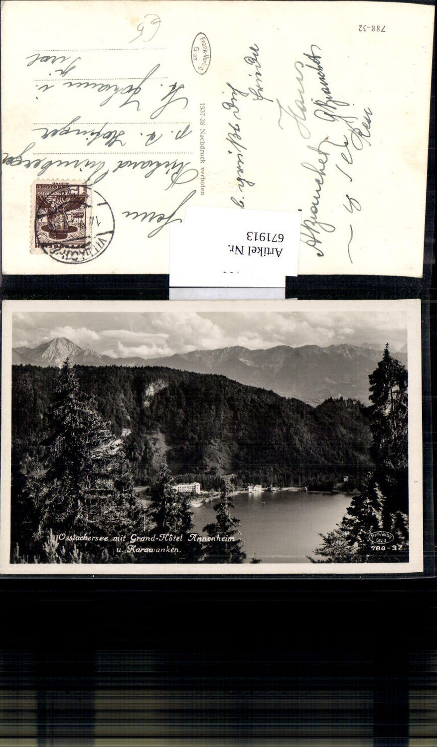 671913,Foto Ak Ossiachersee mit Grand-Hotel Annenheim Treffen a. Ossiachersee