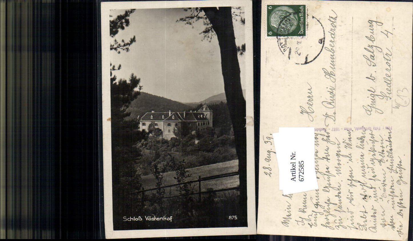 672585, Photo Ak Schloss Vöstenhof
