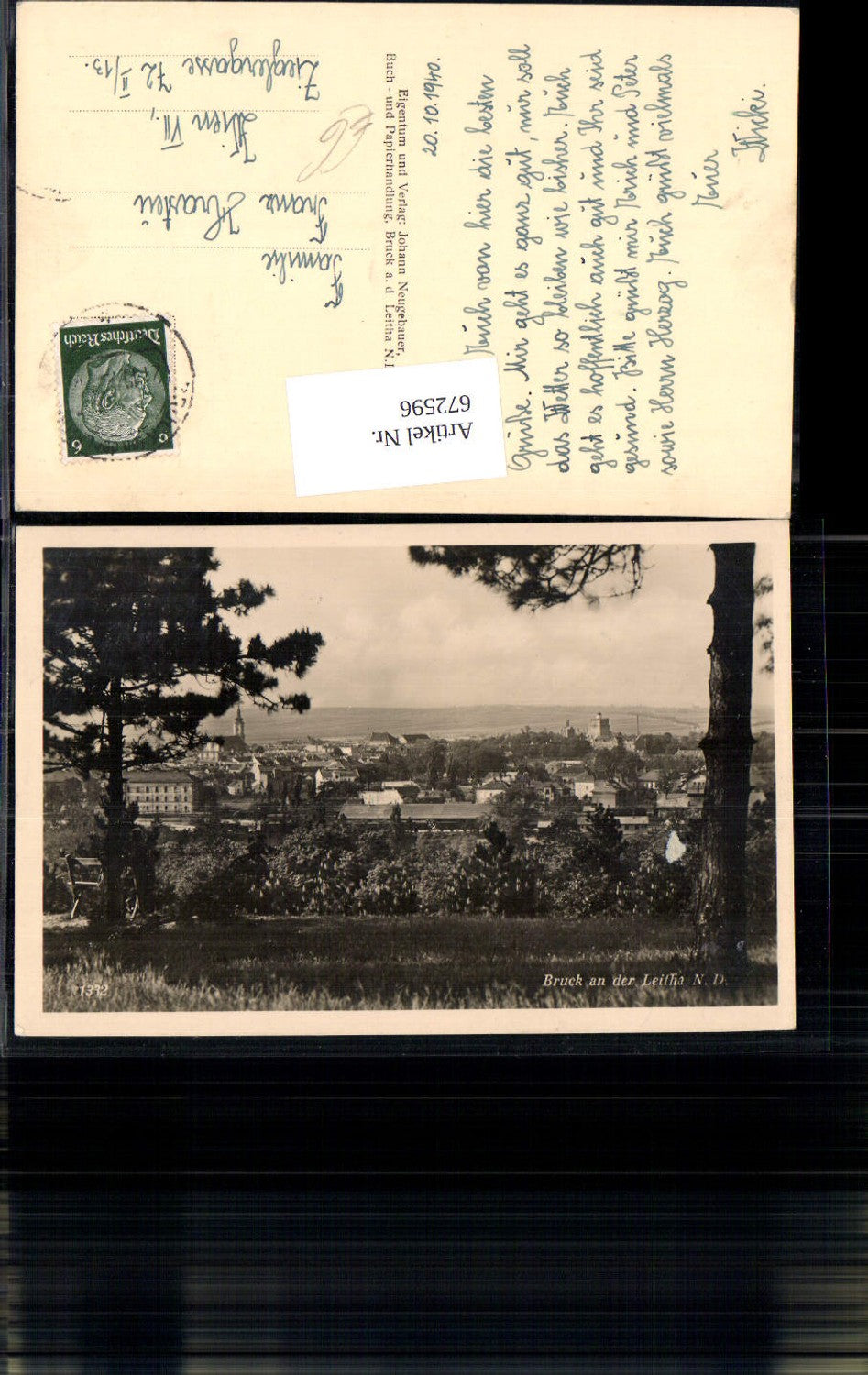 672596,Foto Ak Bruck a. d. Leitha Ansicht