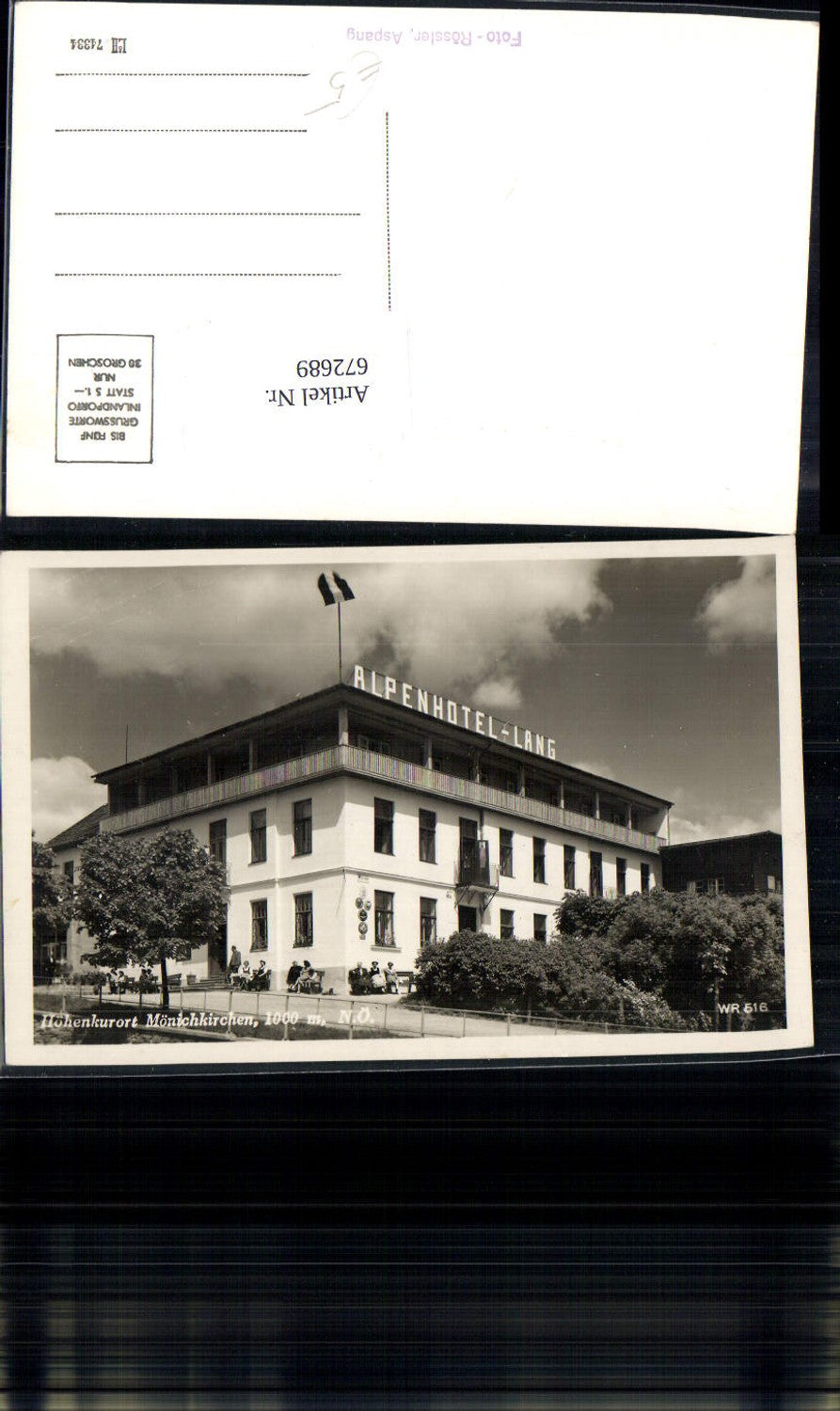 672689,Foto Ak Mönichkirchen Alpenhotel Lang