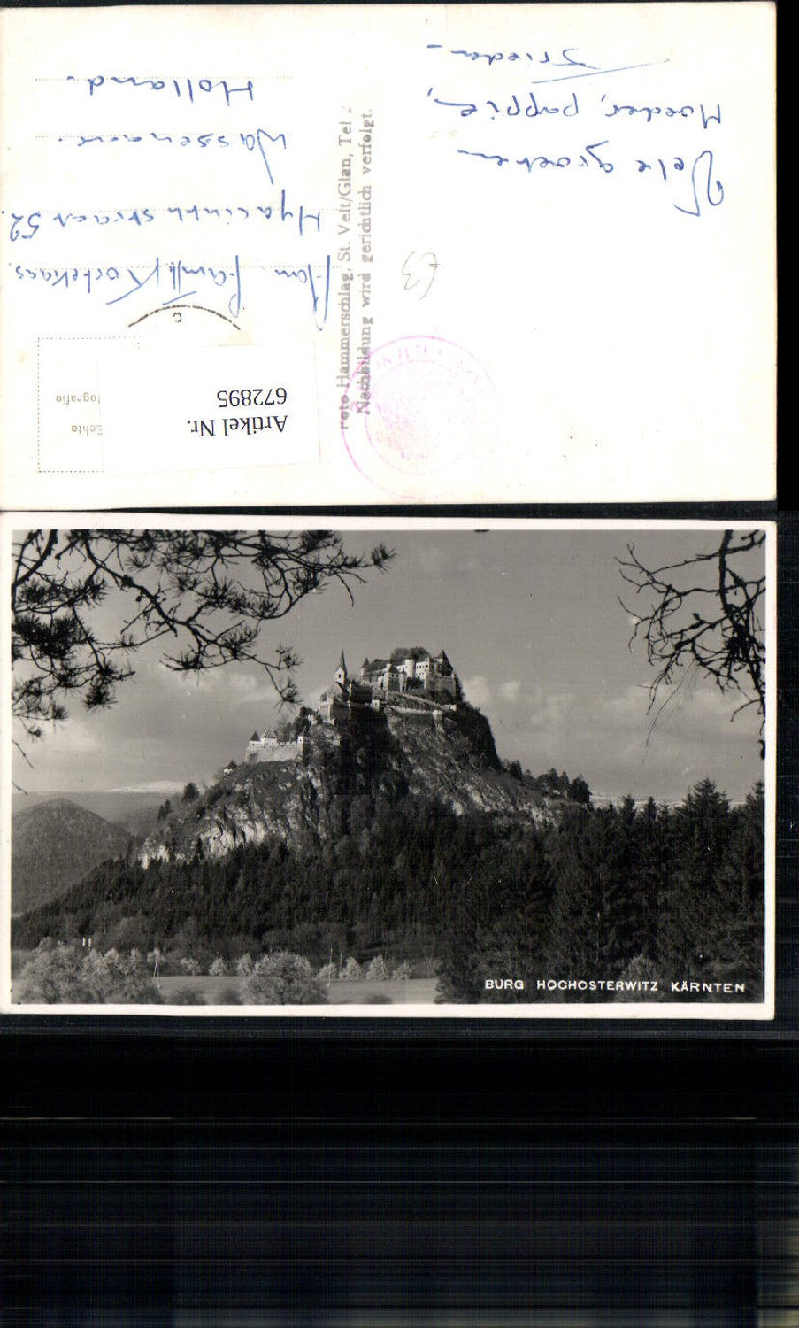 672895,Foto Ak Burg Hochosterwitz Launsdorf Sankt Georgen am Längsee